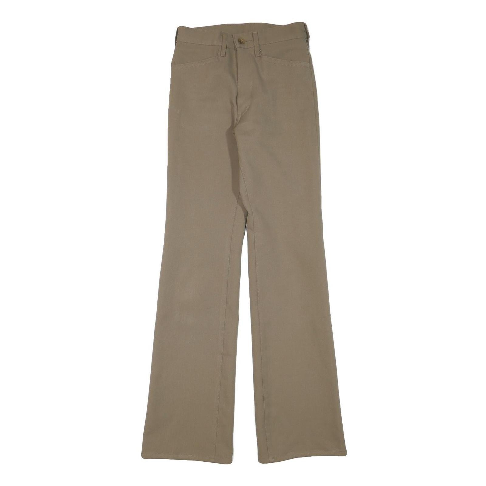EDWIN Womens Beige Polyester Blend Regular Flared Trousers W25 L32 Comfortable Refurbished - N/A refurbished available on Cerqular