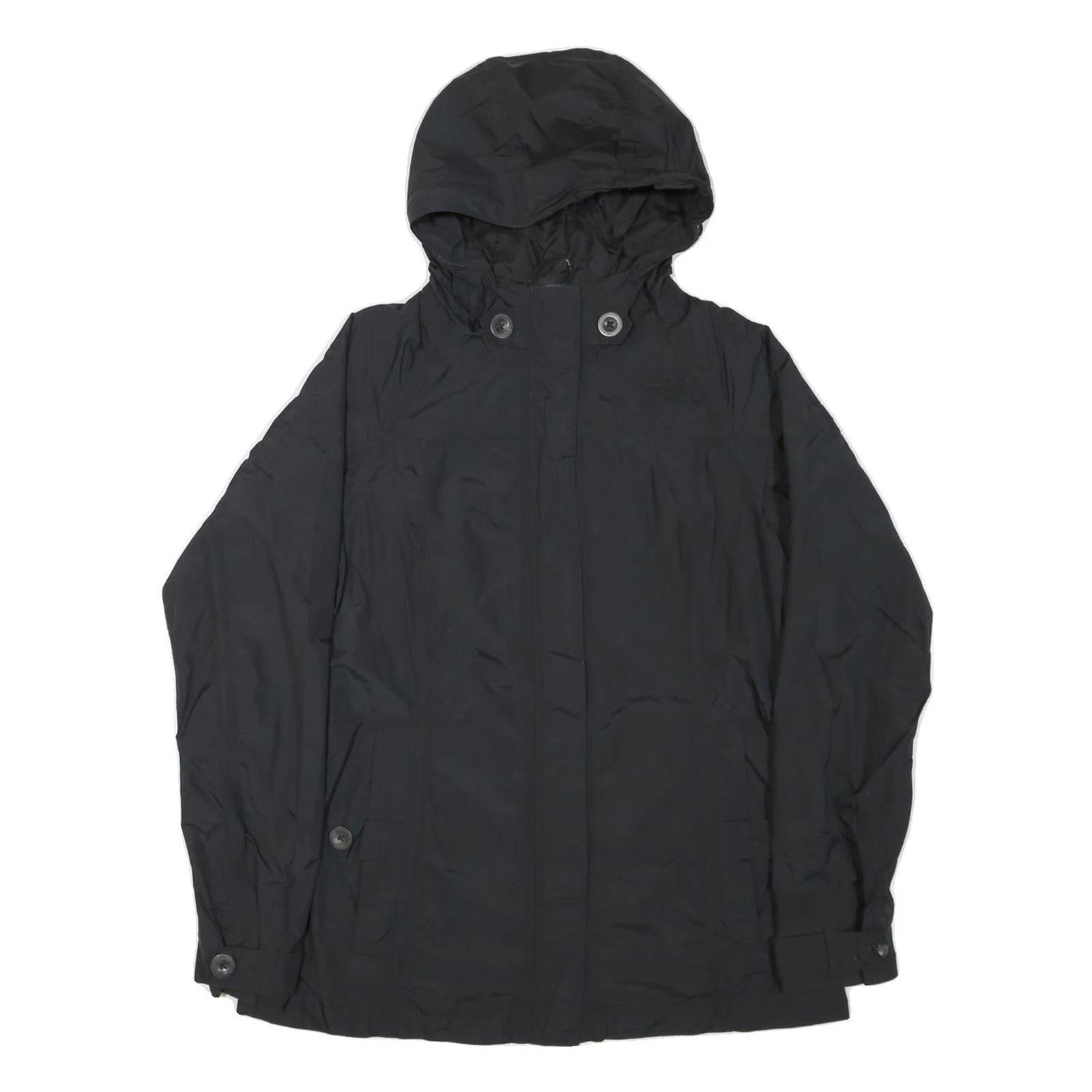 THE NORTH FACE Womens Black Outdoor Jacket M Polyester Blend Zip Hooded Plain Refurbished - N/A refurbished available on Cerqular