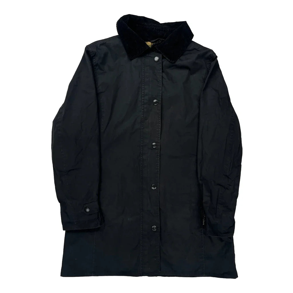 Barbour Waterproof Wax Jacket - XL Black Polyester Refurbished - Thrifted (note: this is a term often used to describe second- refurbished available on Cerqular