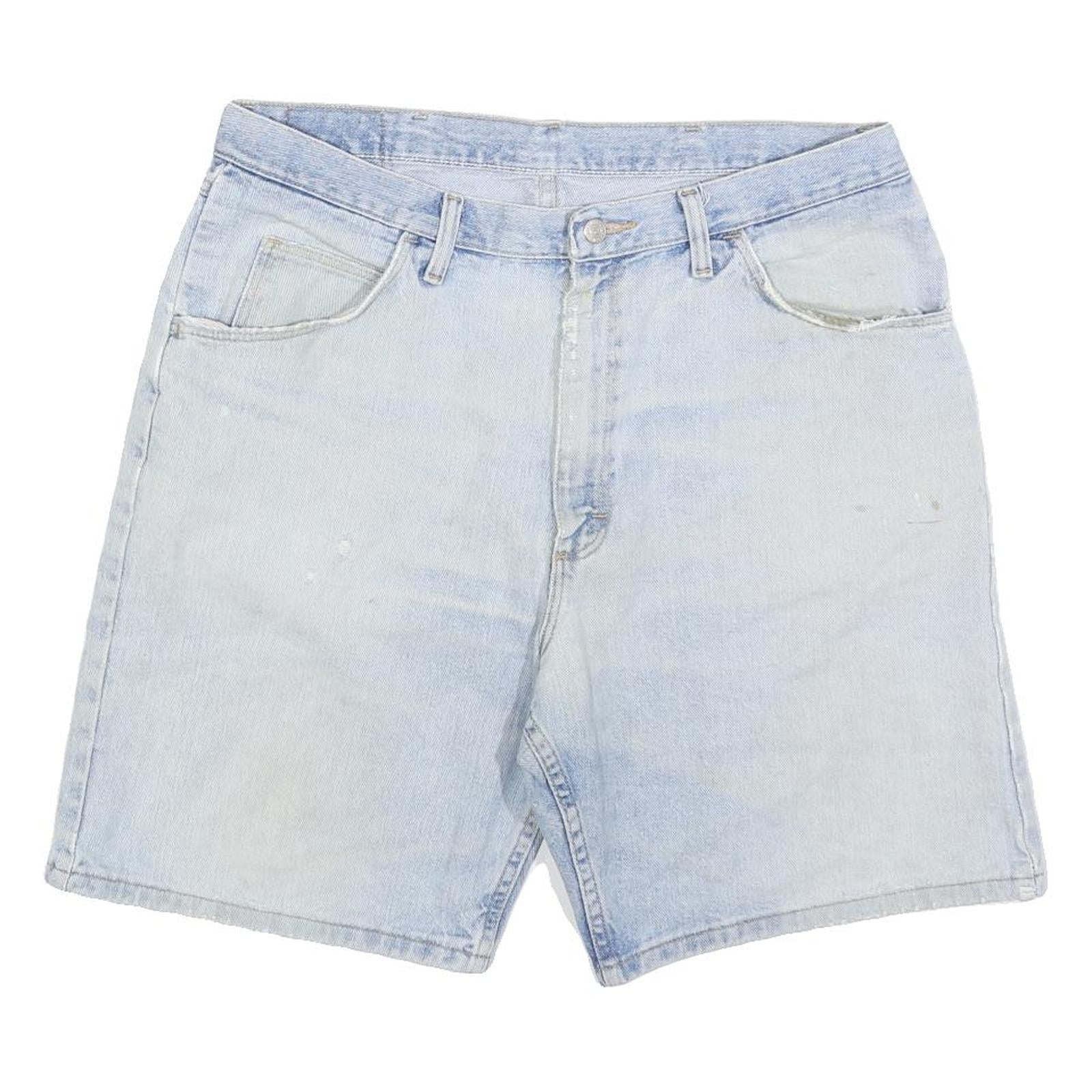 WRANGLER Mens Denim Blue Casual Shorts L W36 Cotton Blend Classic Fit Refurbished - N/A refurbished available on Cerqular