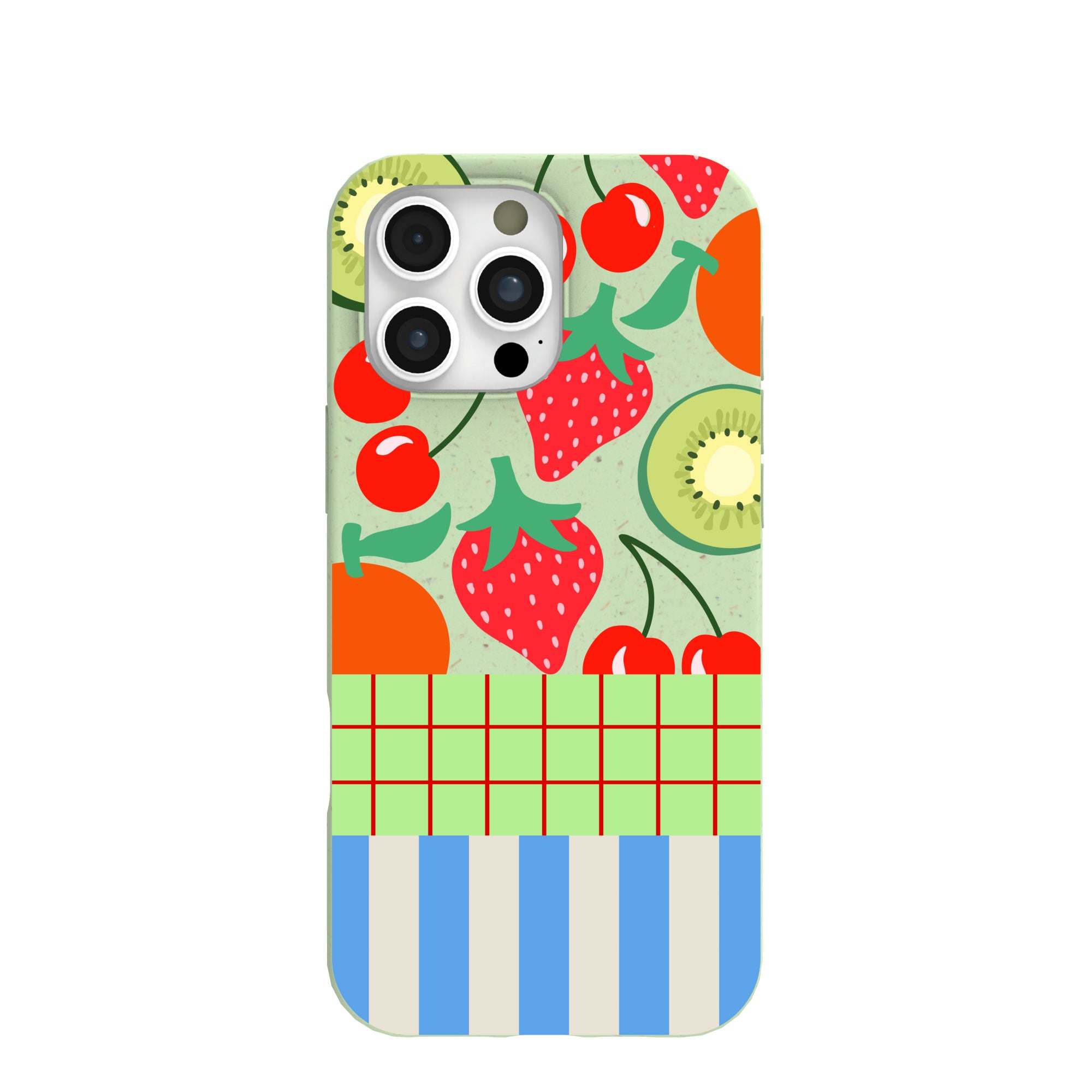 Sage Green Fresh Picnic iPhone 16 Pro Max Case Refurbished - Pela Case refurbished available on Cerqular