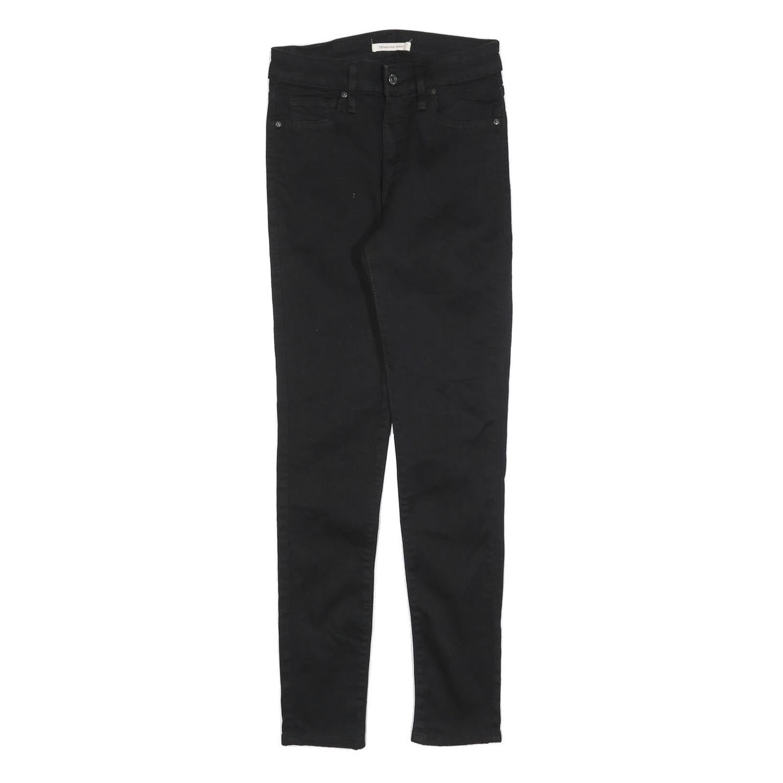 LEVI'S 721 Womens Black Slim Skinny Denim Raw W26 L28 Slim Fit Zip Jeans Refurbished - N/A refurbished available on Cerqular