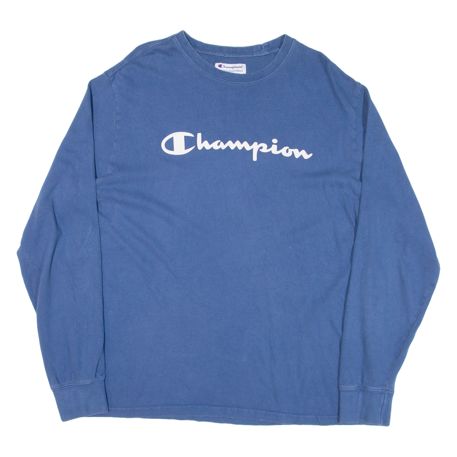 CHAMPION Mens T-Shirt Blue Long Sleeve L Refurbished - N/A refurbished available on Cerqular