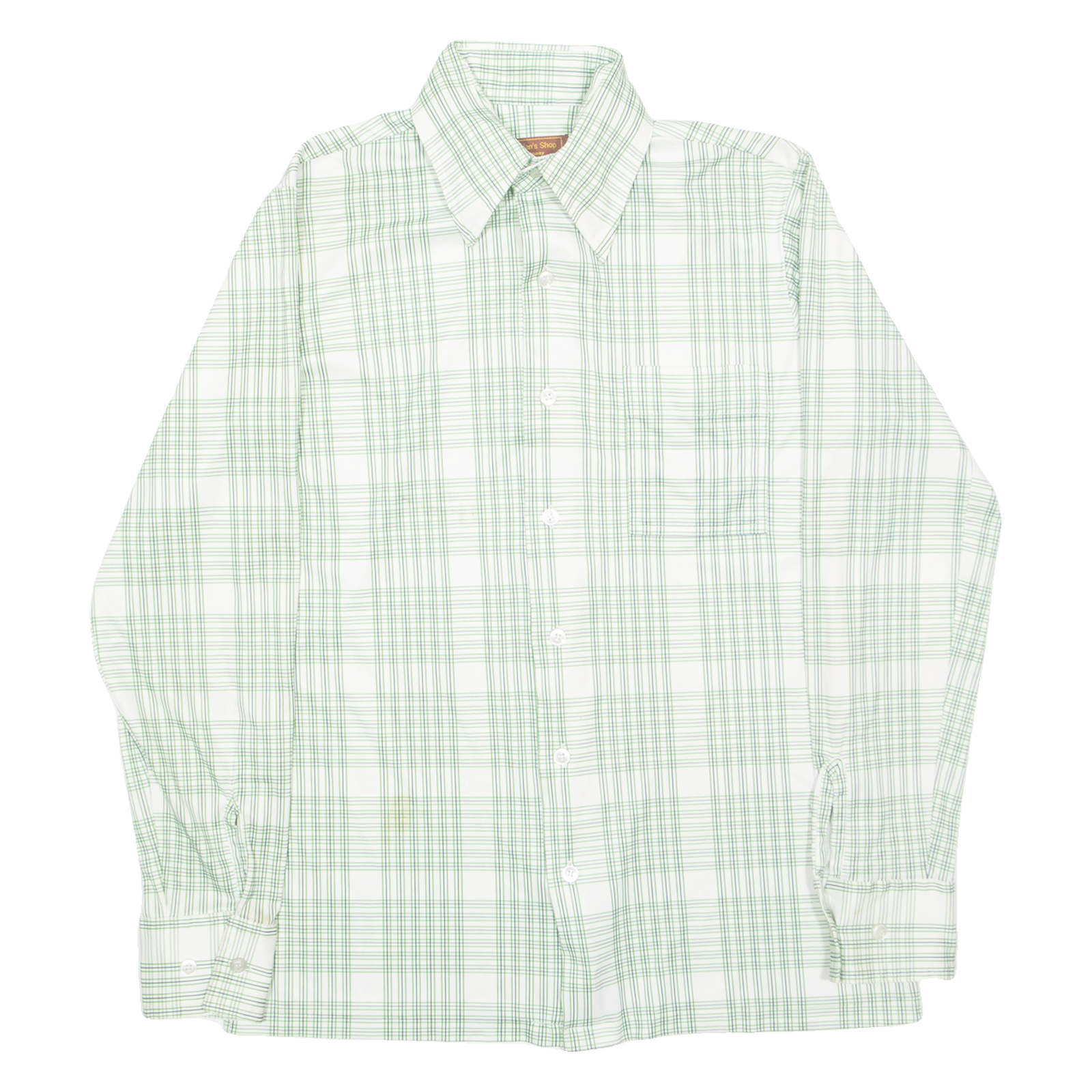 JCPENNEY Mens Shirt Green Check M Refurbished - N/A refurbished available on Cerqular