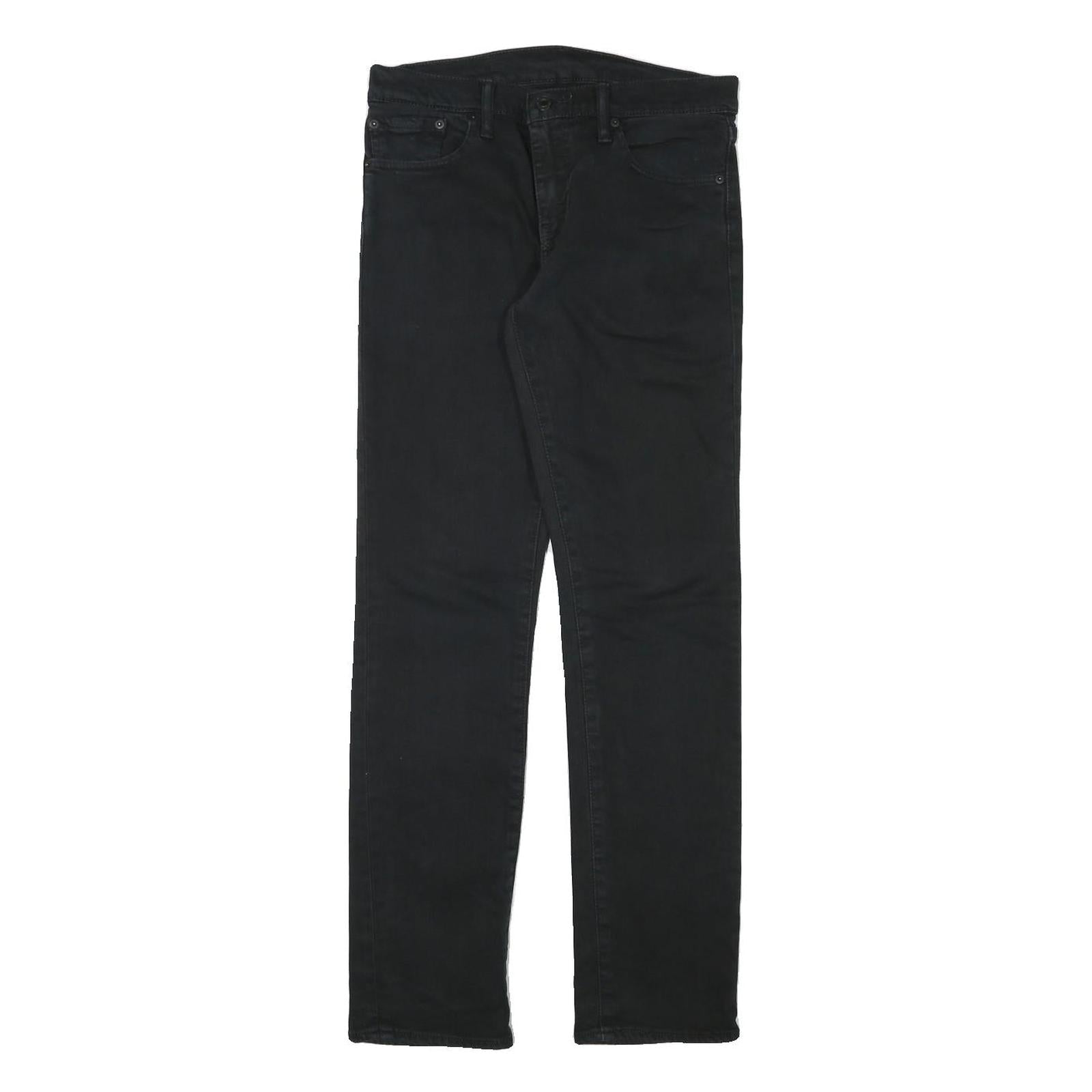 LEVI'S Mens Slim Black Denim Jeans W29 L30 Zip Closure Casual Style Refurbished - N/A refurbished available on Cerqular