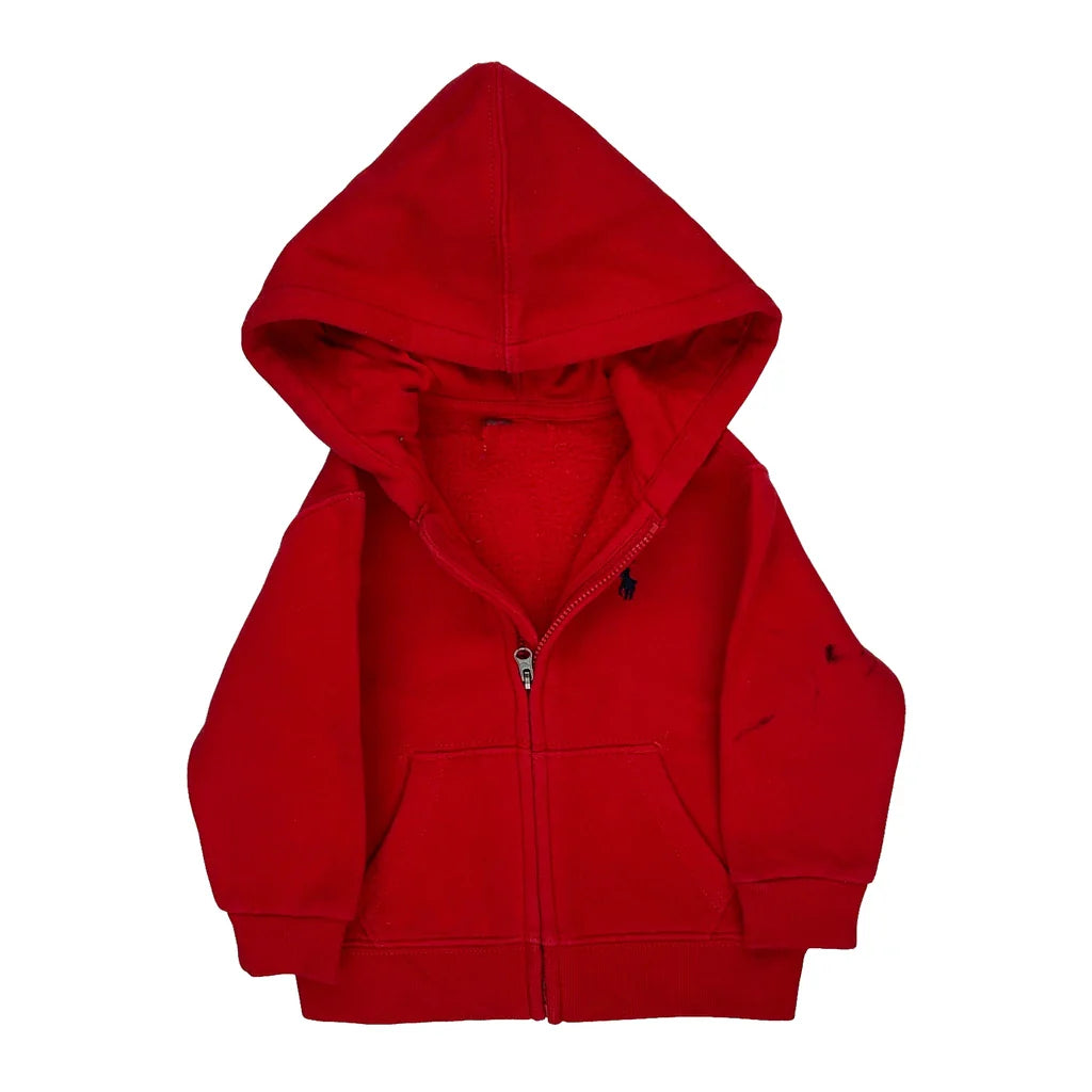 Age 2 Polo By Ralph Lauren Hoodie - XS Red Cotton Refurbished - Thrifted (note: this is a term often used to describe second- refurbished available on Cerqular