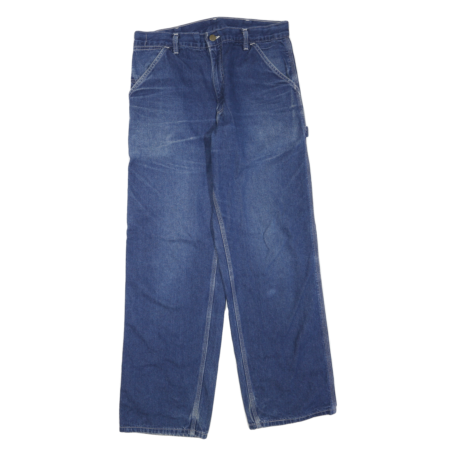 CARHARTT Mens Regular Blue Denim Stone Wash Jeans W32 L31 Workwear Loose Fit Refurbished - N/A refurbished available on Cerqular