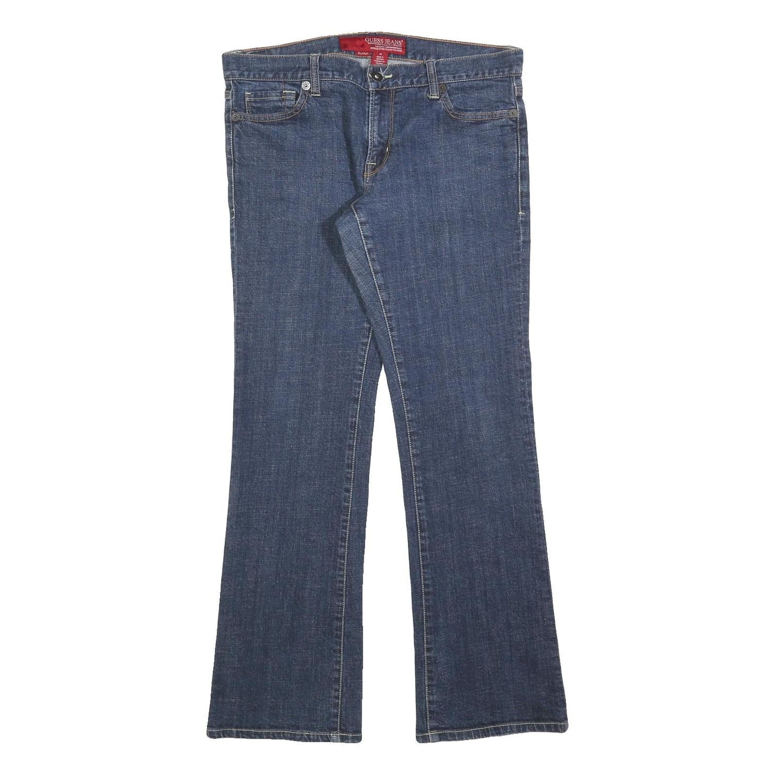 Buy GUESS Womens Regular Fit Blue Denim Flared Cotton Blend Jeans W34 L31 Classic Refurbished - $36.39 GUESS Womens Regular Fit Blue Denim Flared Cotton Blend Jeans W34 L31 Classic Refurbished - N/A refurbished available on Cerqular