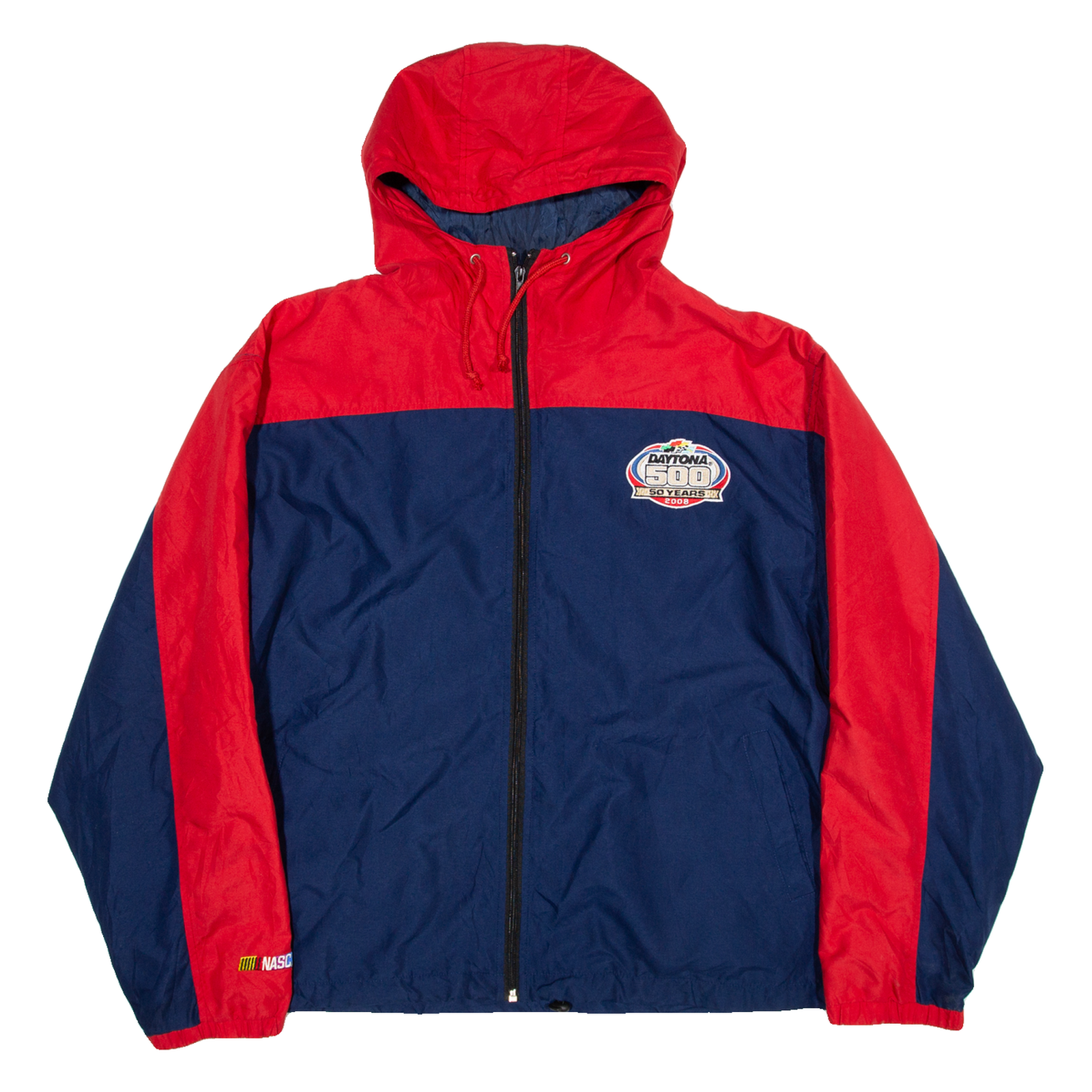 NASCAR Mesh Lined Mens Track Jacket Blue Hooded L Refurbished - N/A refurbished available on Cerqular