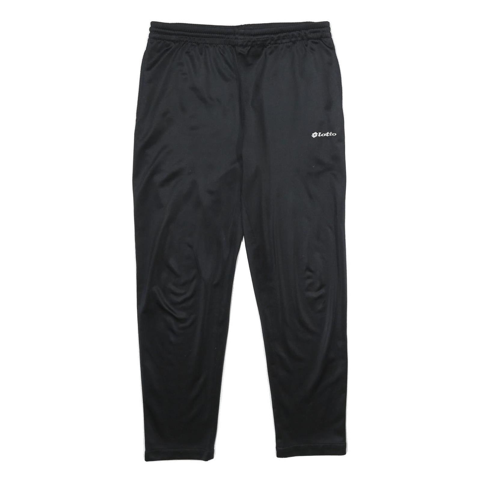LOTTO Mens Joggers Black Slim Tapered 2XL W30 L28 Sportswear Bottoms Refurbished - N/A refurbished available on Cerqular