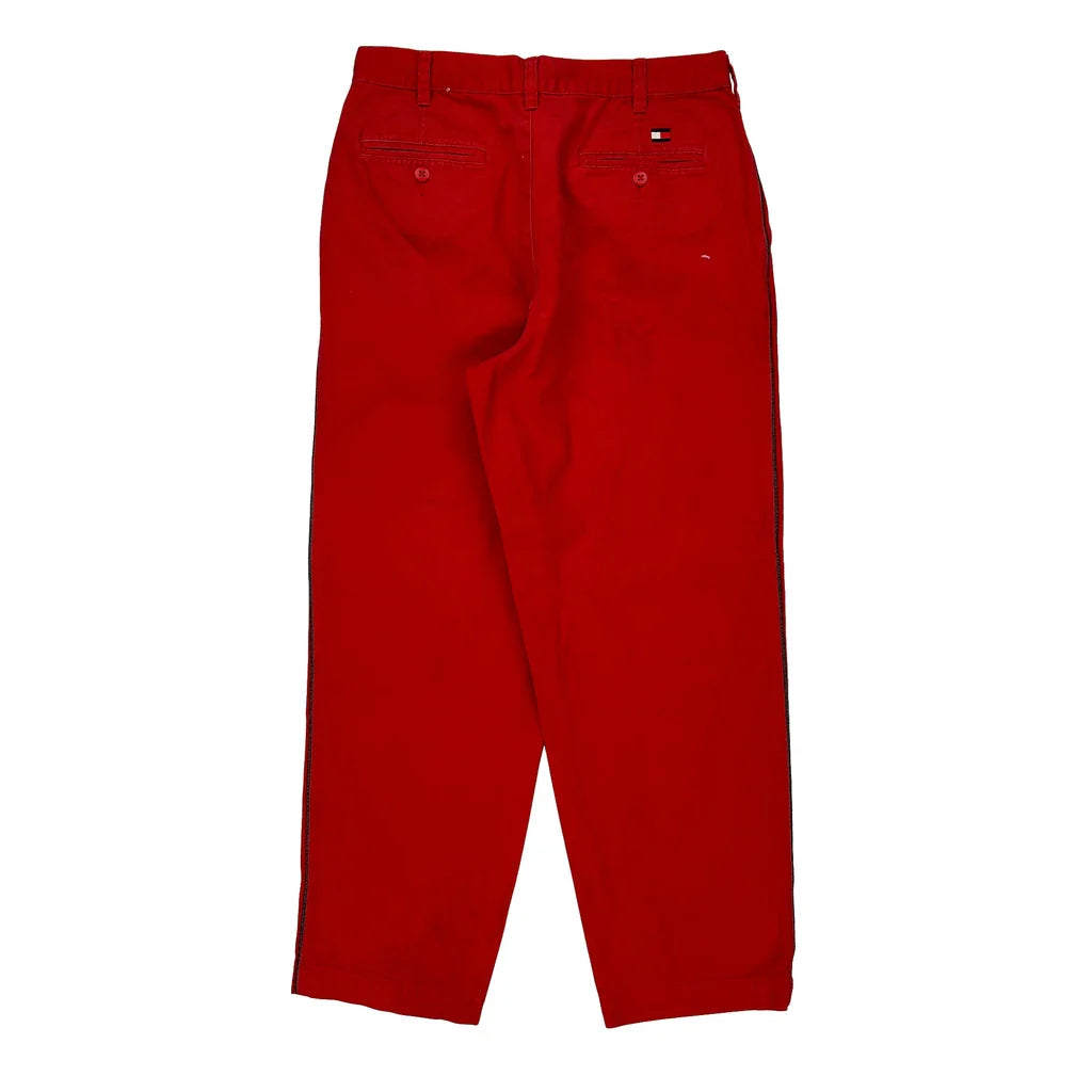 Buy Tommy Hilfiger Chinos - 31W 29L Red Cotton Refurbished - $26.25 Tommy Hilfiger Chinos - 31W 29L Red Cotton Refurbished - Thrifted (note: this is a term often used to describe second- refurbished available on Cerqular