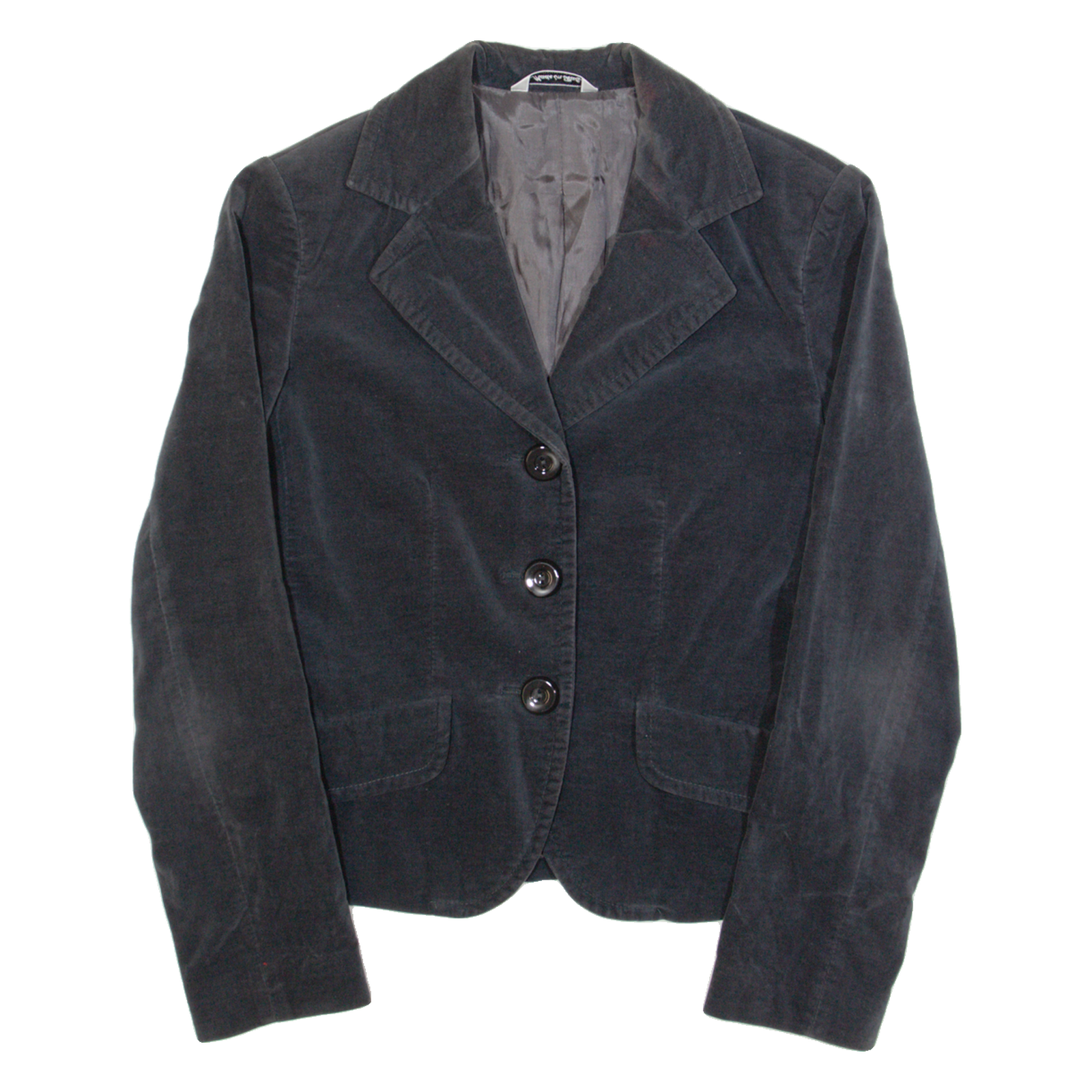 PIU & PIU Womens Blazer Jacket Black Velvet 90s S Refurbished - N/A refurbished available on Cerqular