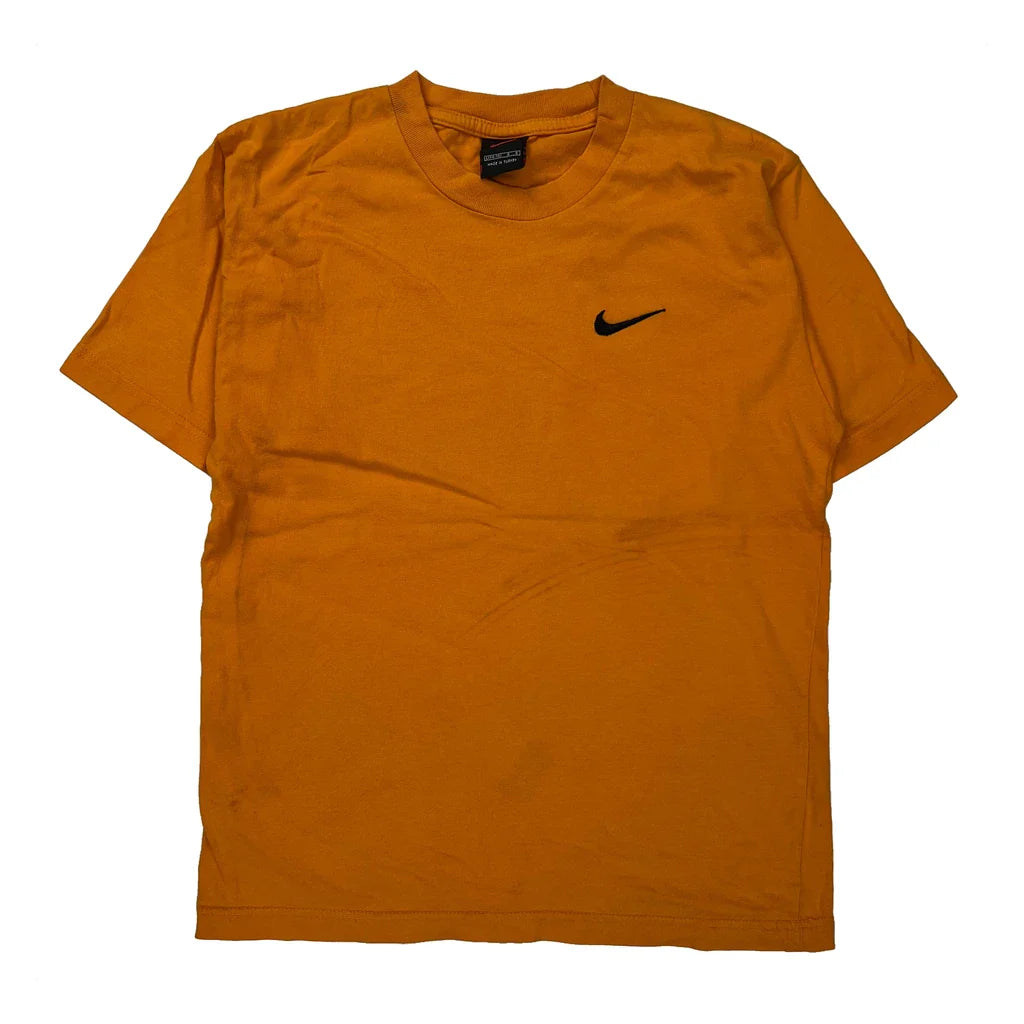 Age 12-13 Nike T-Shirt - Large Orange Cotton Refurbished - Thrifted (note: this is a term often used to describe second- refurbished available on Cerqular