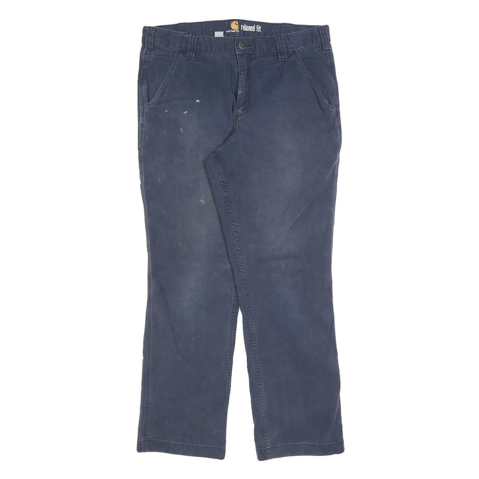 CARHARTT Mens Relaxed Fit Jeans Blue Denim W34 L30 Workwear Zip Closure Refurbished - N/A refurbished available on Cerqular