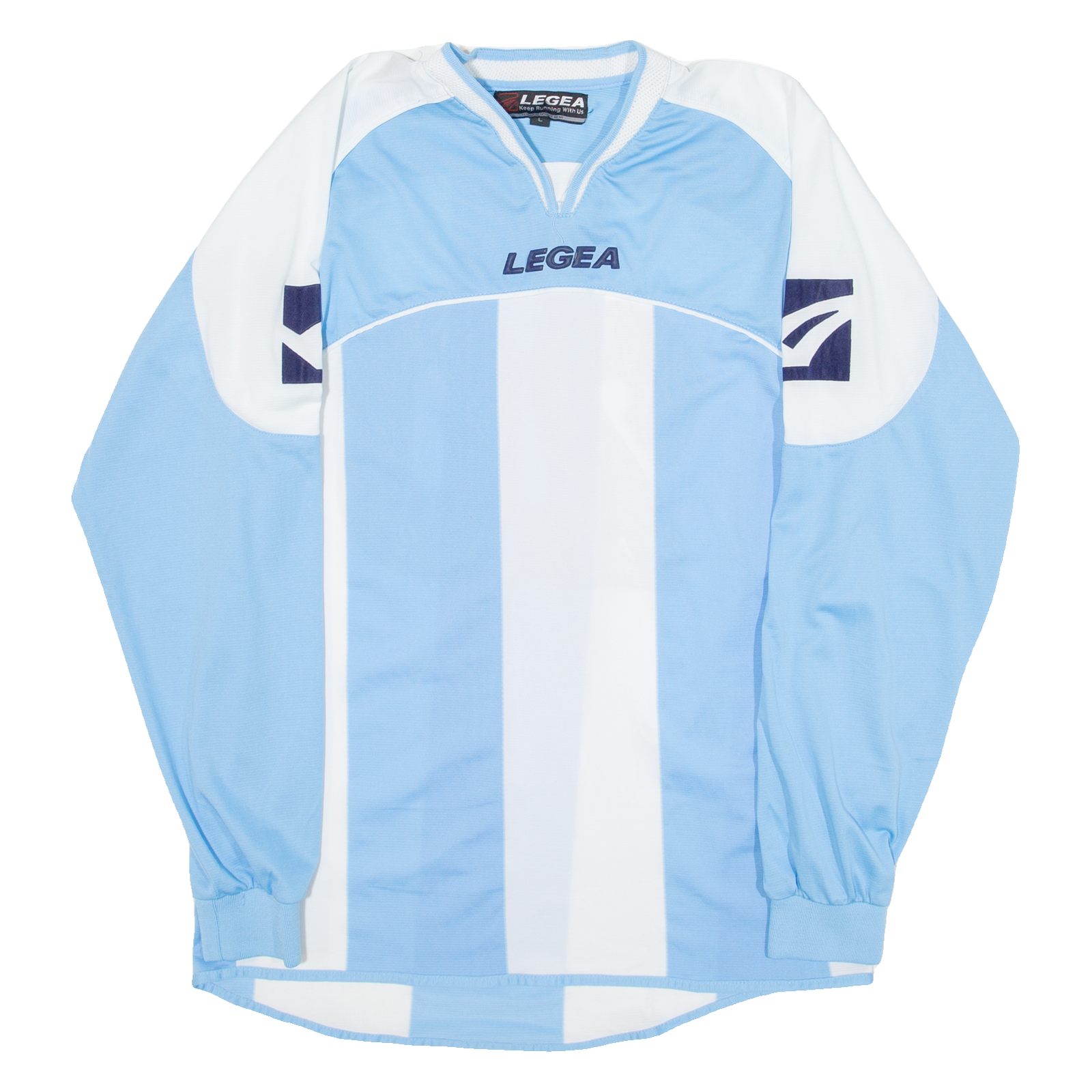 LEGEA No 20 Mens Football Shirt Jersey Blue Long Sleeve V-Neck L Refurbished - N/A refurbished available on Cerqular