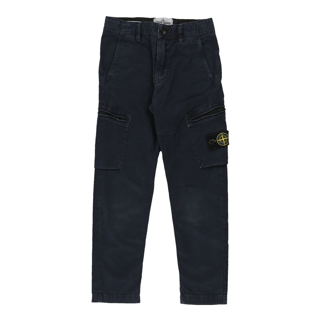 Age 6 Autumn / Winter 2017 Stone Island Cargo Trousers - XS Blue Cotton | Size: x-small Refurbished - N/A (Preloved Designer is not a specific brand, it refurbished available on Cerqular