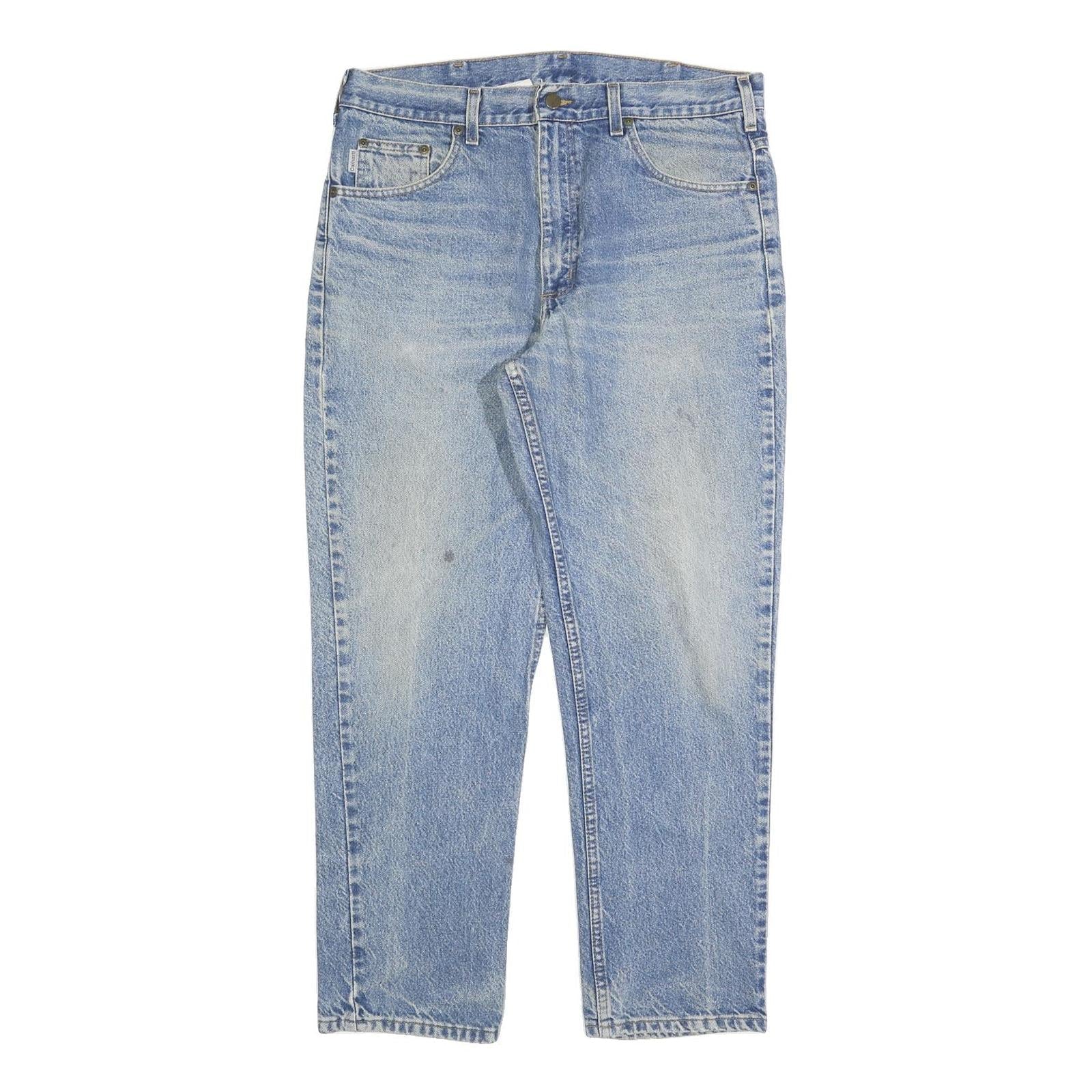 CARHARTT Mens Jeans Blue Regular Straight Denim Medium W36 L30 Zip Cotton Blend Refurbished - N/A refurbished available on Cerqular