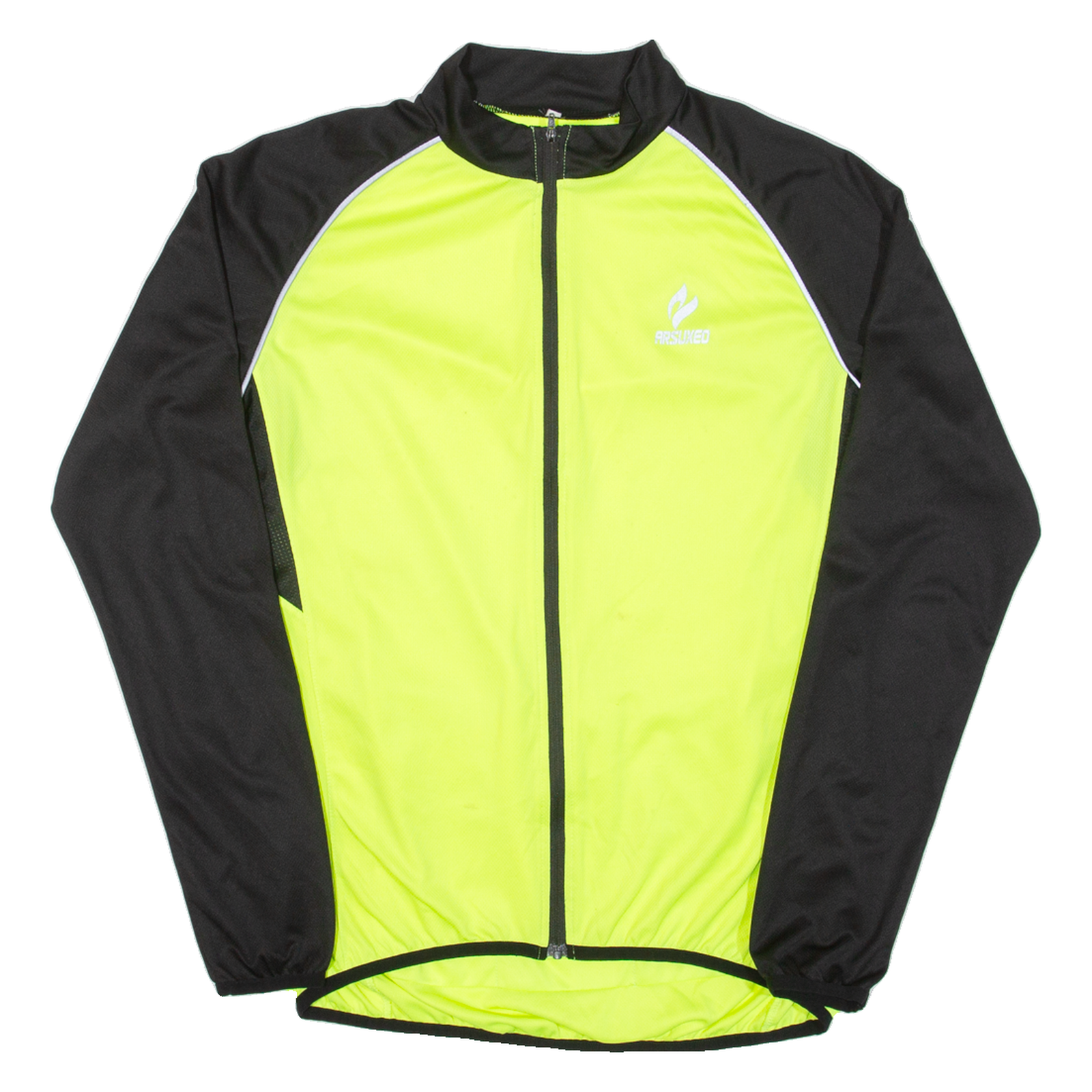 ARSUXED Cycling Mens Jersey Yellow Long Sleeve Full Zip M Refurbished - N/A refurbished available on Cerqular
