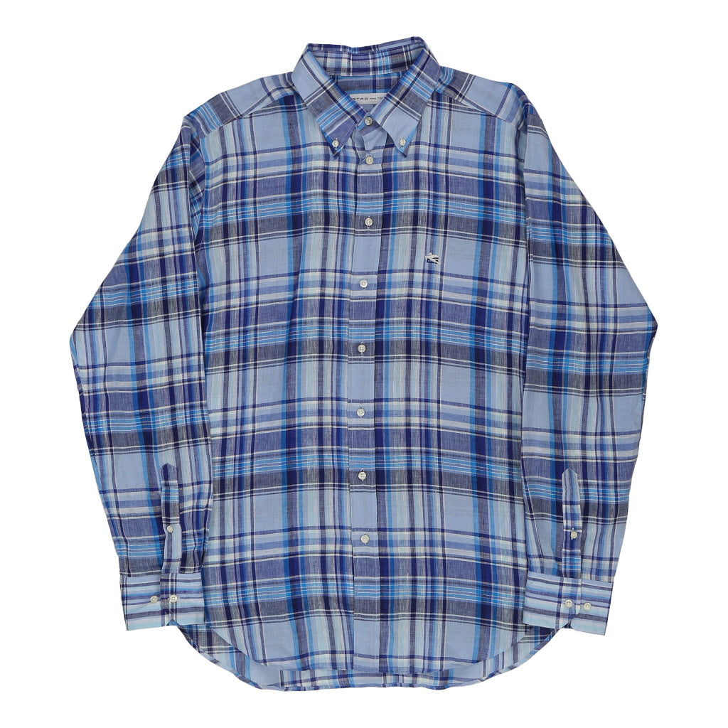 Etro Checked Shift Dress - XL Blue Cotton | Size: x-large Refurbished - N/A (Preloved Designer is not a specific brand, it refurbished available on Cerqular
