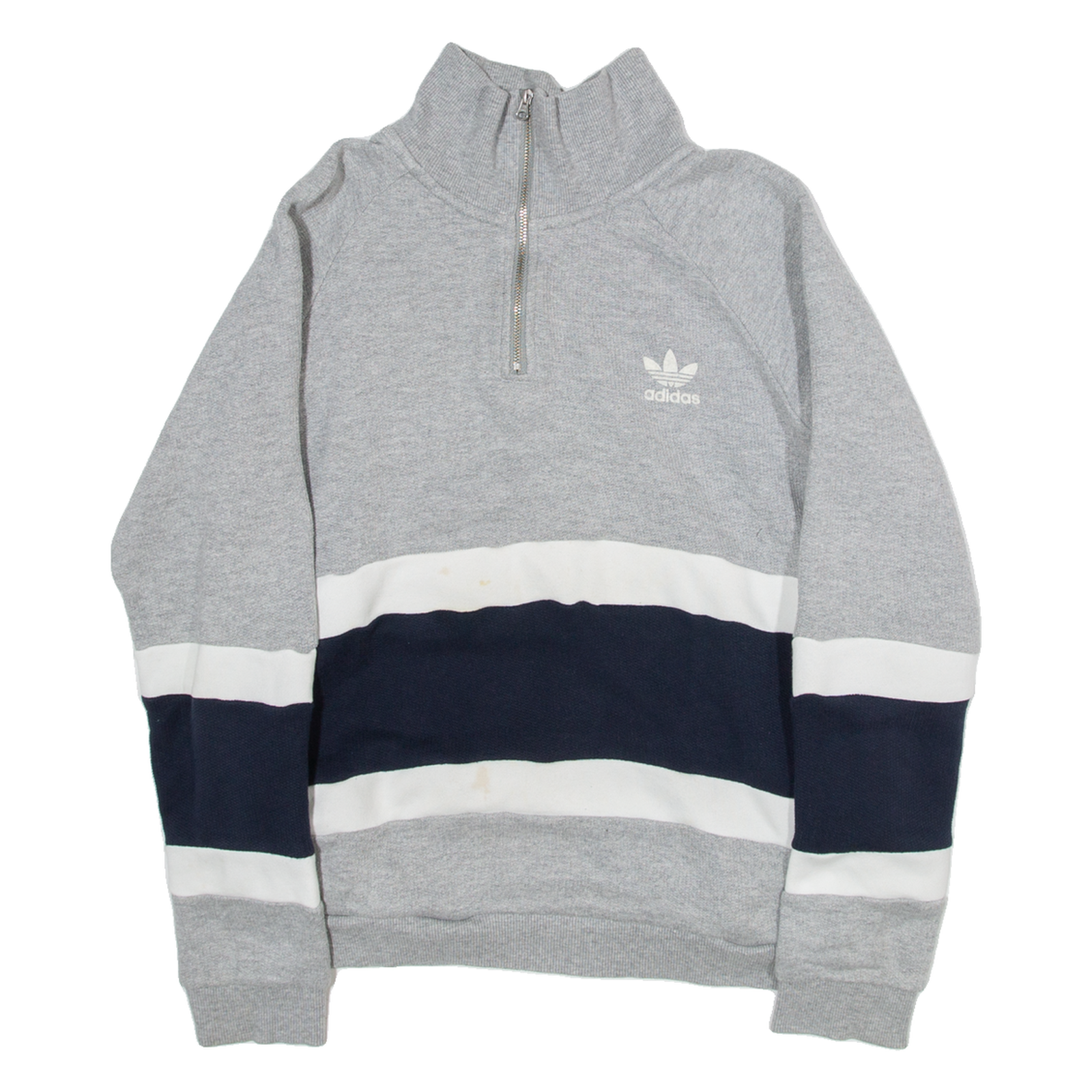 ADIDAS Womens Sweatshirt Grey 1/4 Zip UK 12 Refurbished - N/A refurbished available on Cerqular