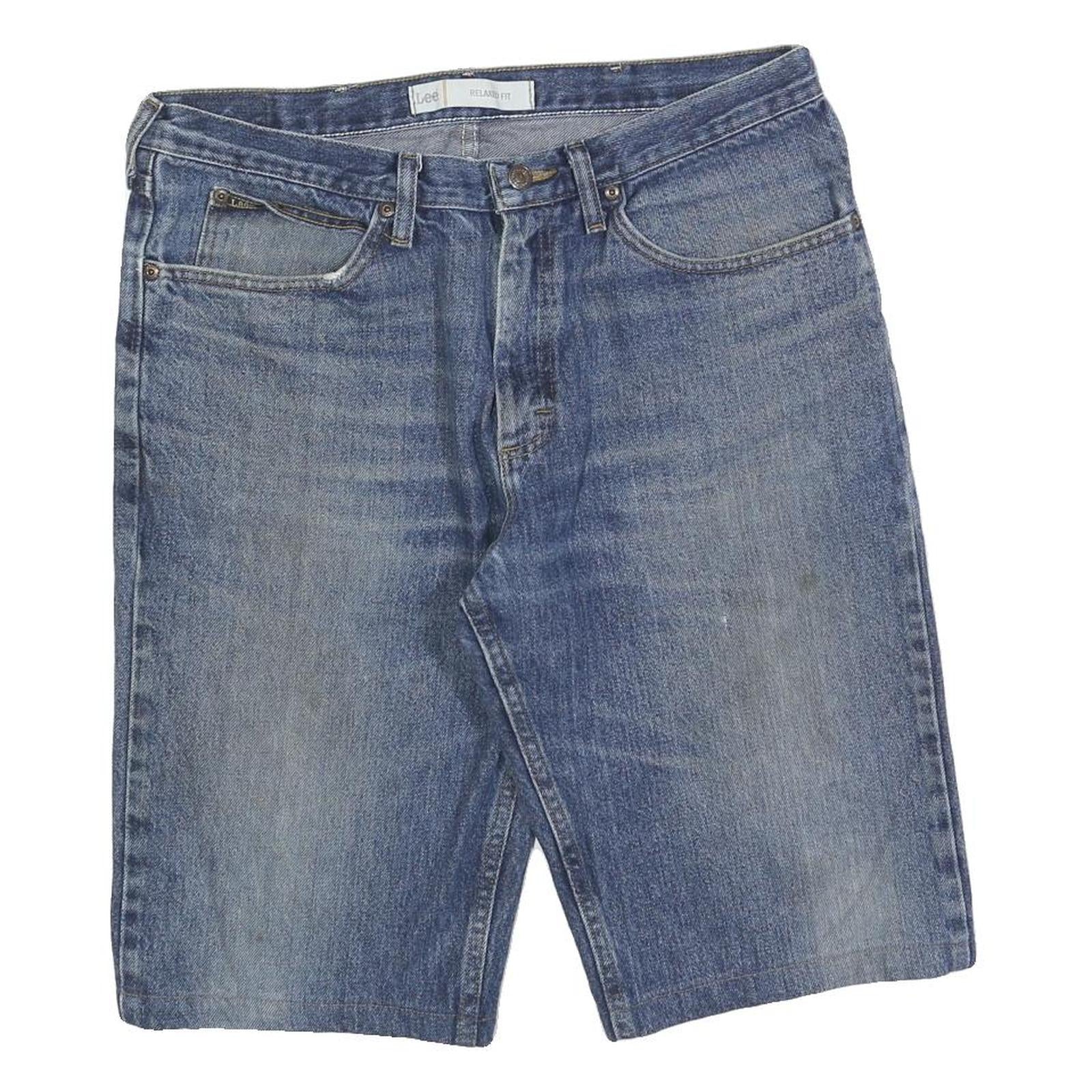 LEE Mens Shorts Blue Denim Relaxed L W36 Pocket Casual Cotton Blend Refurbished - N/A refurbished available on Cerqular