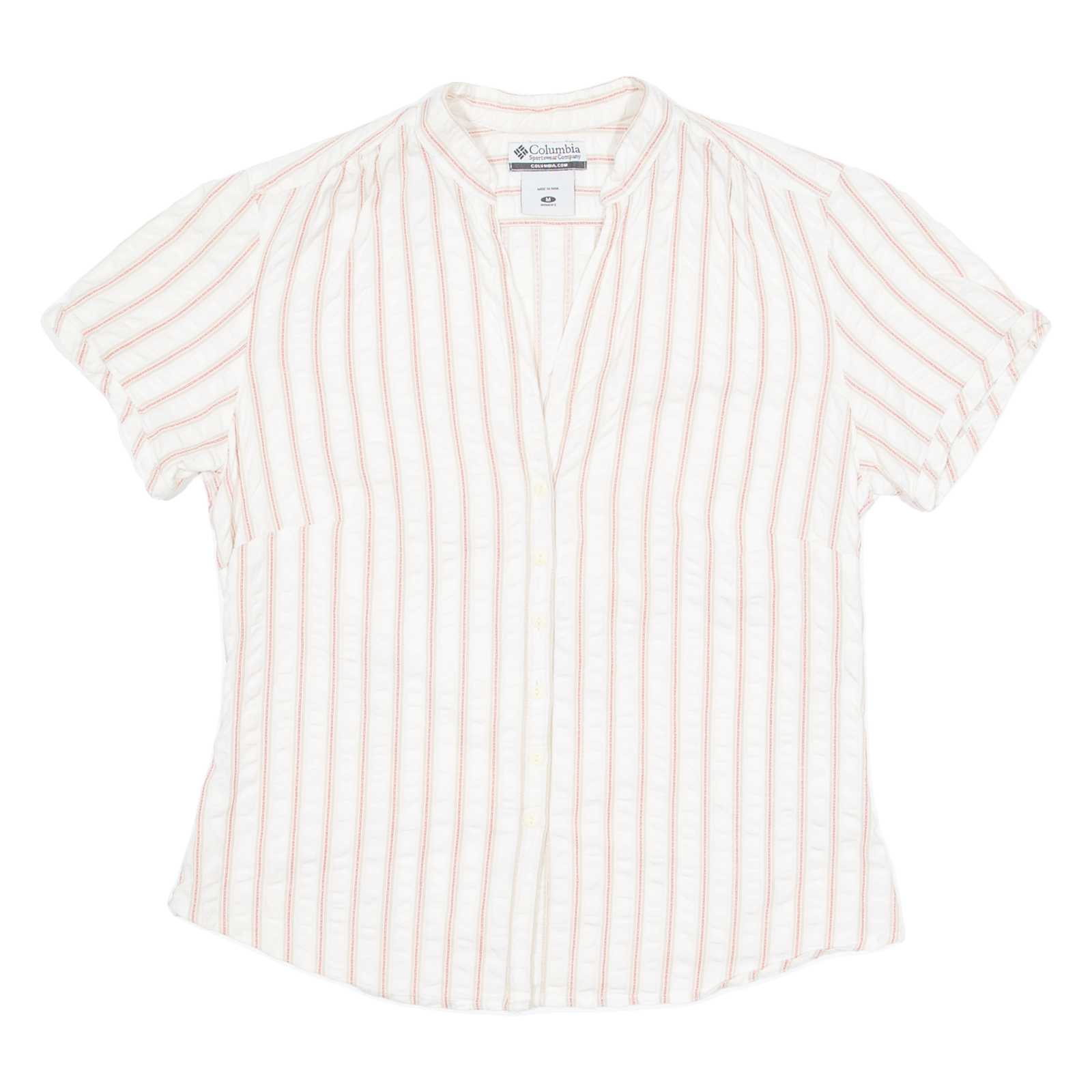 COLUMBIA Womens Shirt White Striped M Refurbished - N/A refurbished available on Cerqular
