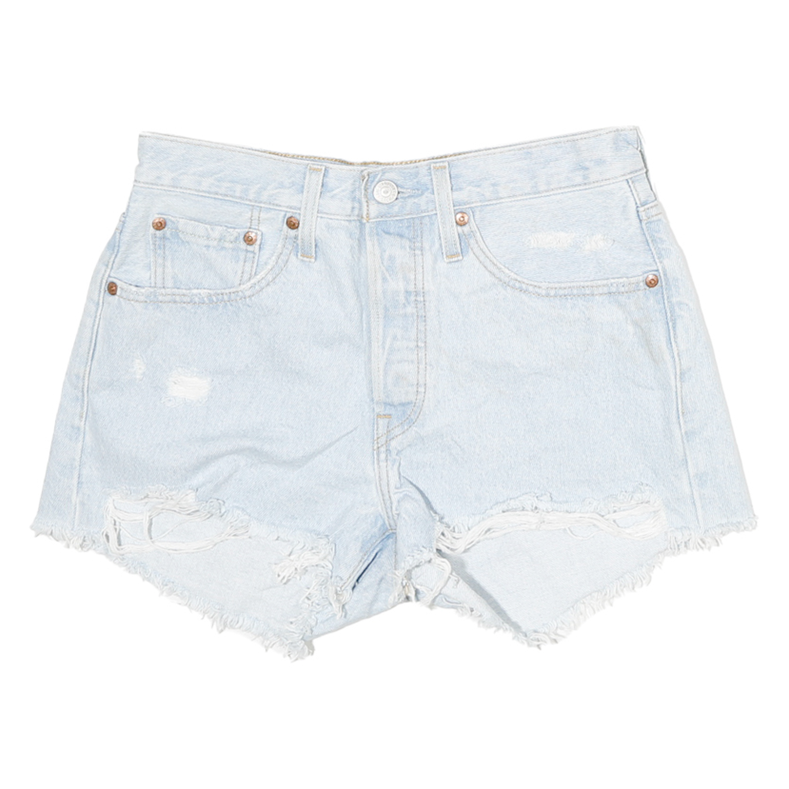 LEVI'S Womens Shorts Blue Denim Casual Distressed M W28 Summer Wear Refurbished - N/A refurbished available on Cerqular