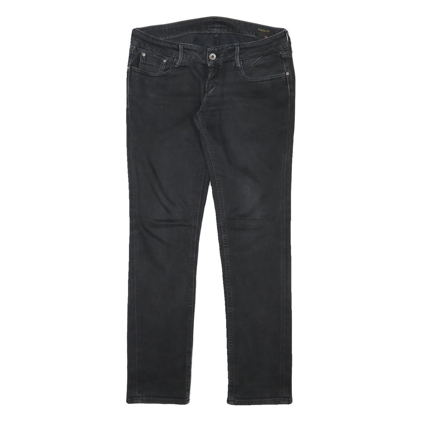 MELTIN POT Womens Jeans Black Slim Skinny Denim W32 L30 Stylish Zip Closure Refurbished - N/A refurbished available on Cerqular