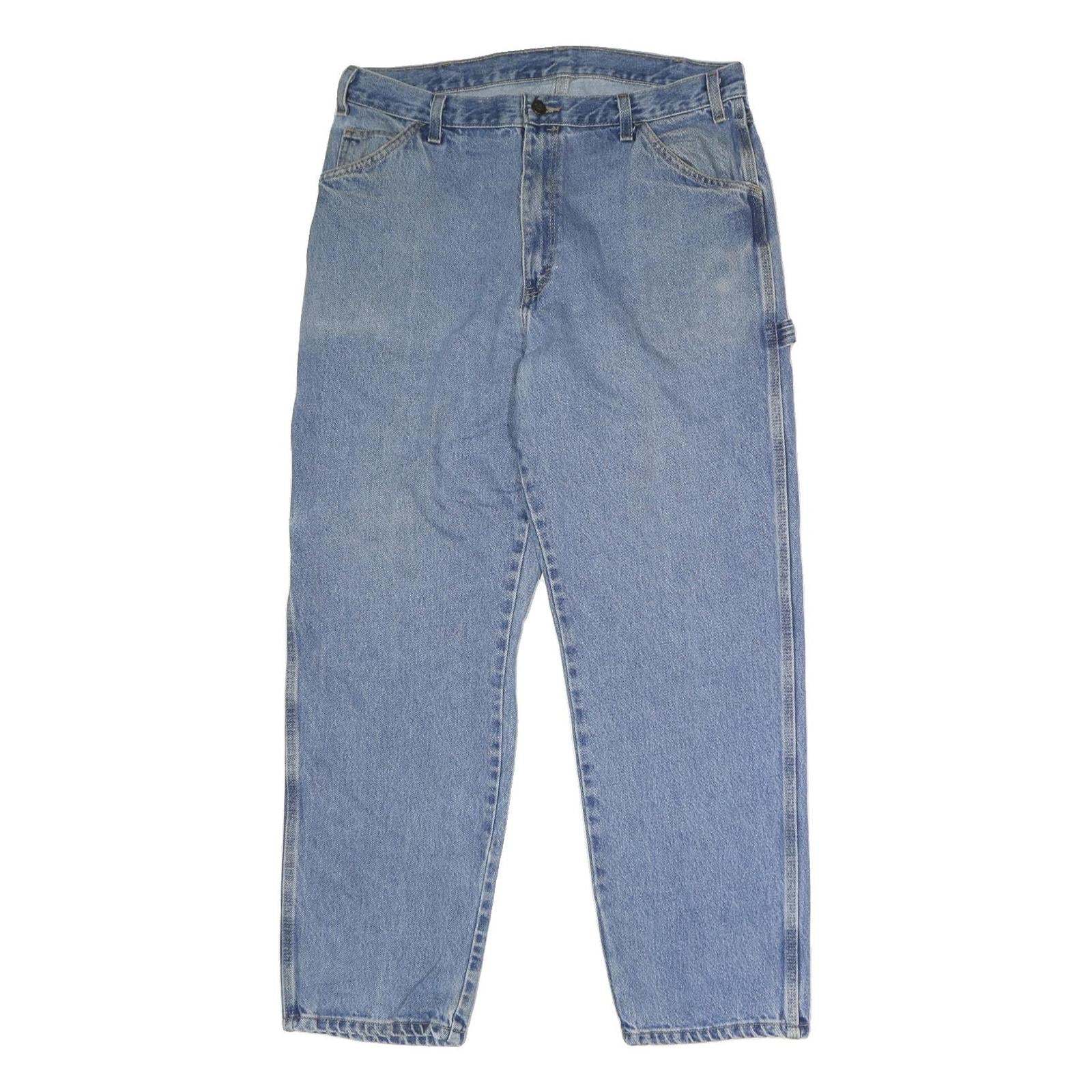 DICKIES Mens Regular Fit Blue Denim Jeans W32 L34 Workwear Button Closure Refurbished - N/A refurbished available on Cerqular