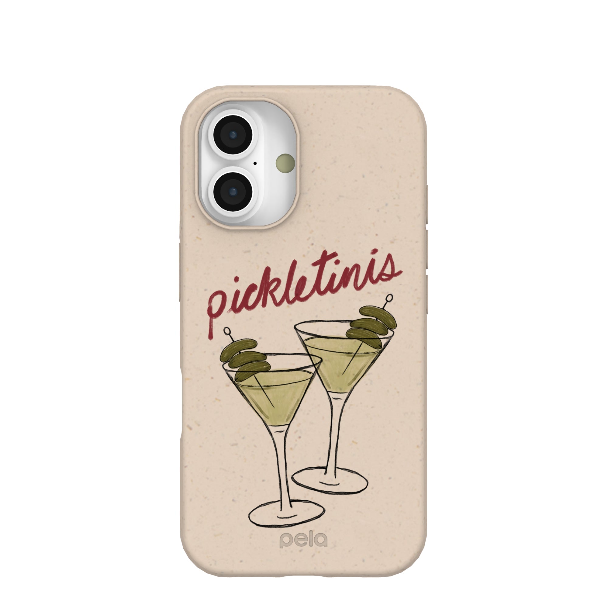 Seashell Pickletinis iPhone 16 Case Refurbished - Pela Case refurbished available on Cerqular