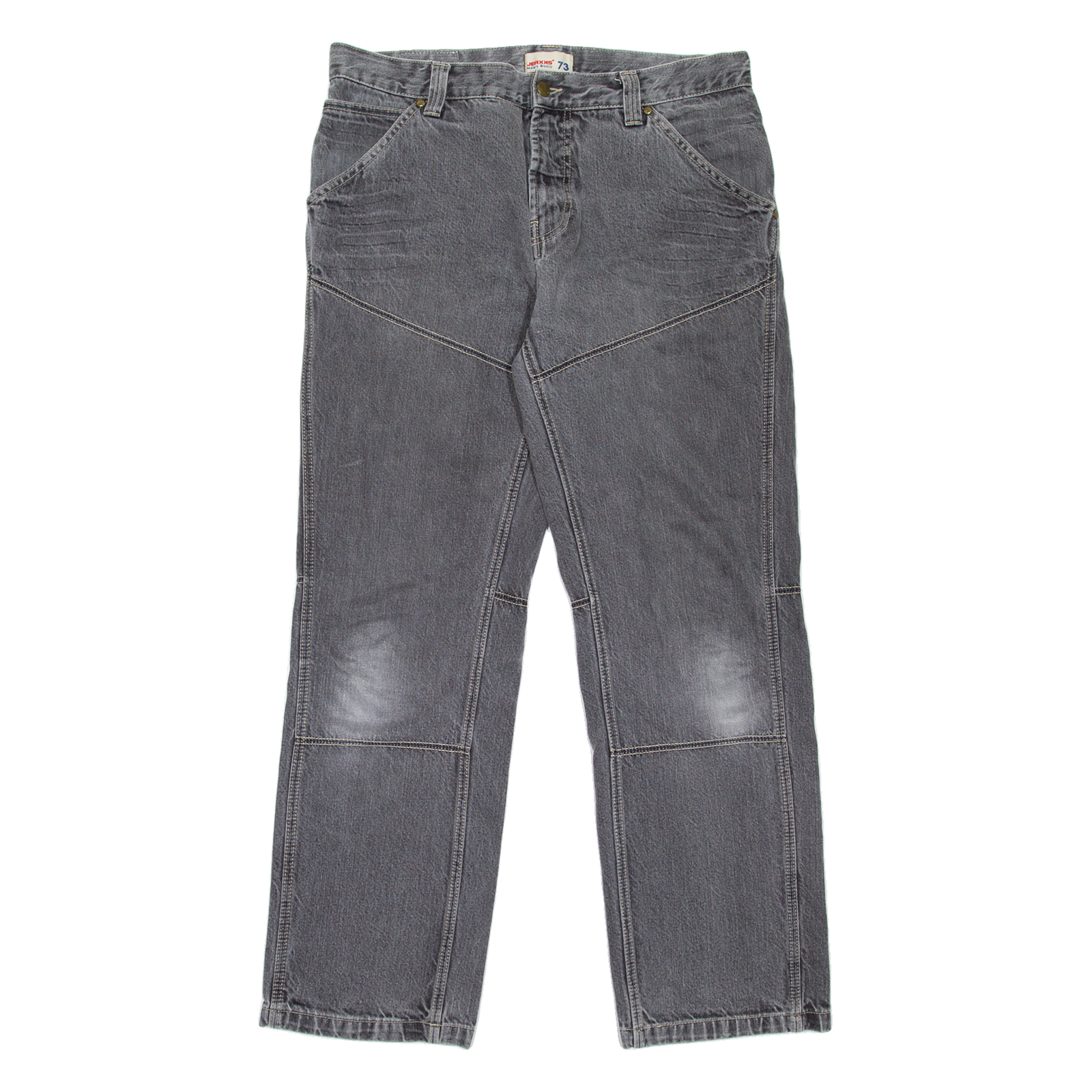 JEAXXS Mens Jeans Grey Regular Straight W36 L32 Refurbished - N/A refurbished available on Cerqular