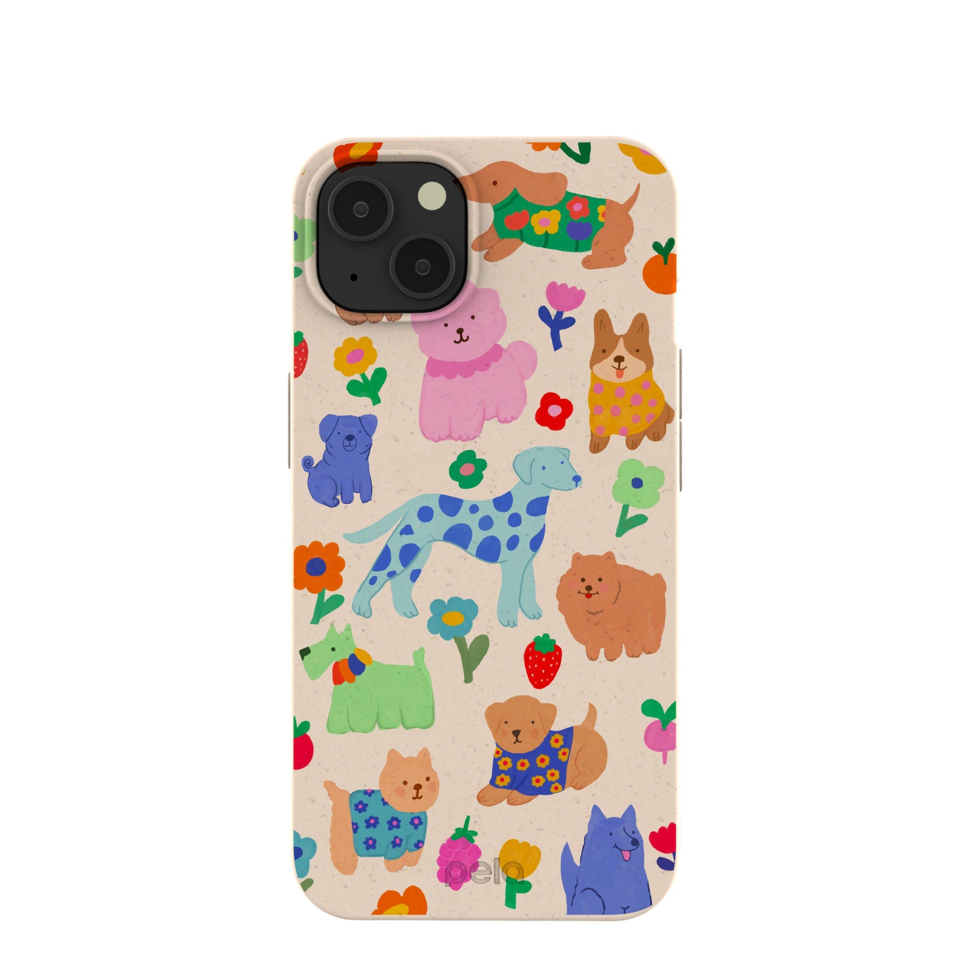 Seashell Pup Bloom iPhone 13 Case Refurbished - Pela Case refurbished available on Cerqular