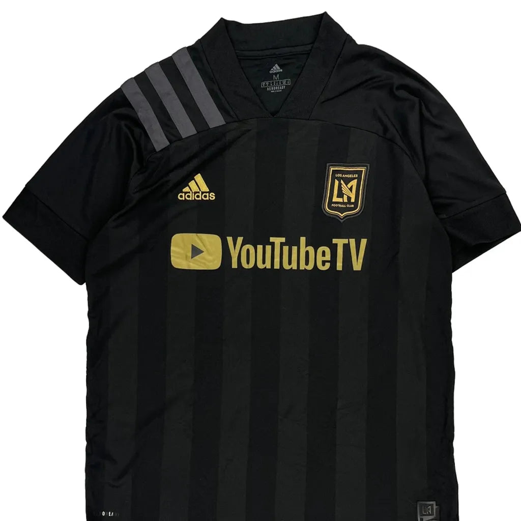 Los Angeles Football Club Adidas Football Football Shirt - Medium Black Polyester Refurbished - Thrifted (note: this is a term often used to describe second- refurbished available on Cerqular