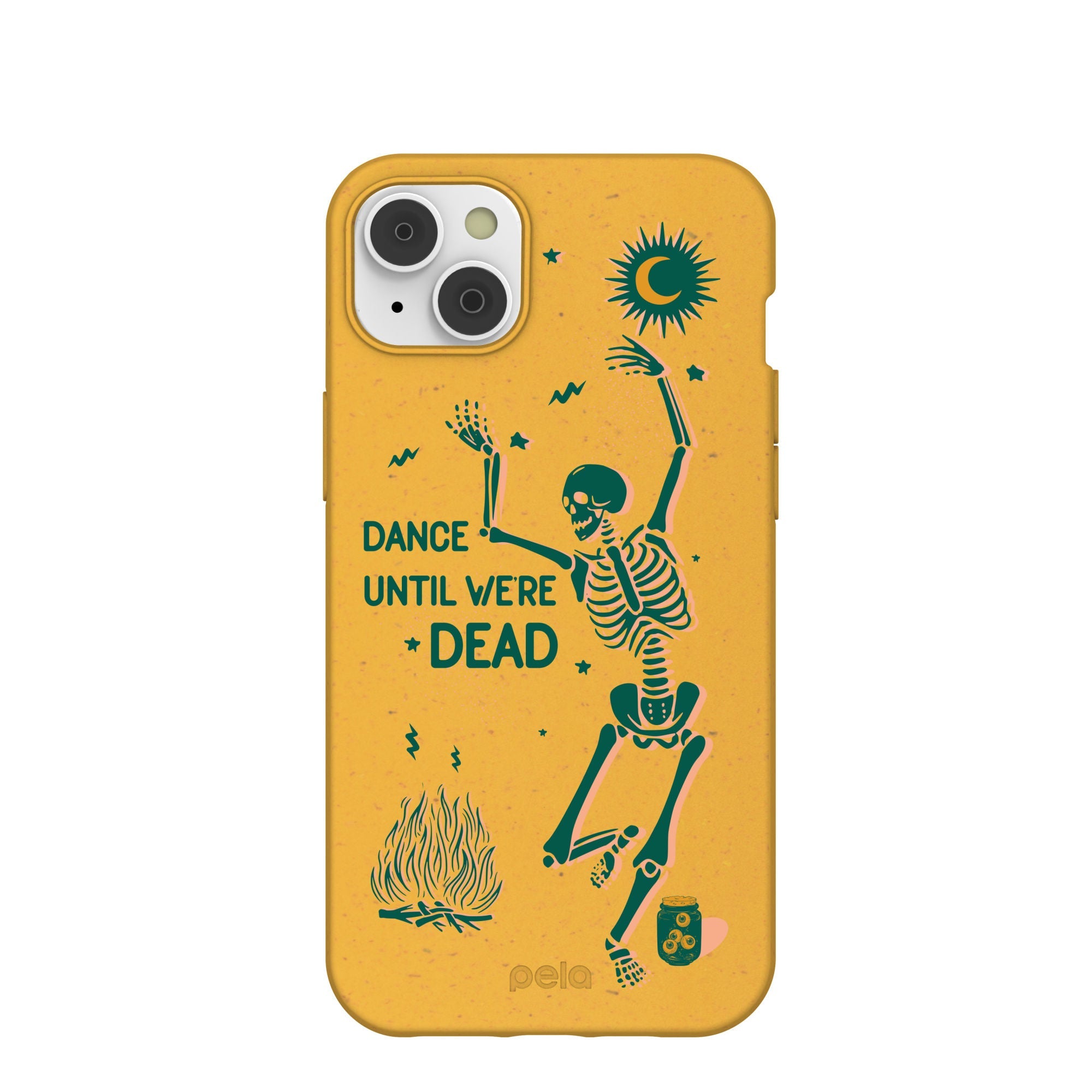 Honey Dancing Skeleton iPhone 14 Plus Case Refurbished - Pela Case refurbished available on Cerqular