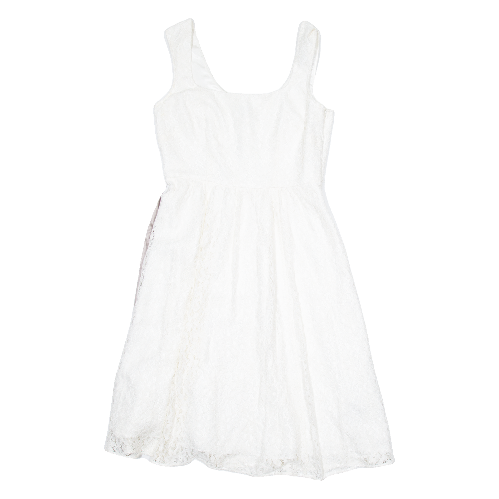 MONSOON Lace Bow Occasion Wear Womens Fit & Flare Dress White Knee Length UK 12 Refurbished - N/A refurbished available on Cerqular