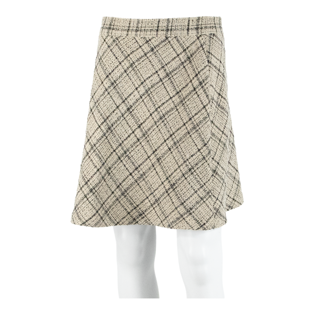 Womens A-Line Skirt Beige Short Check M Refurbished - N/A refurbished available on Cerqular