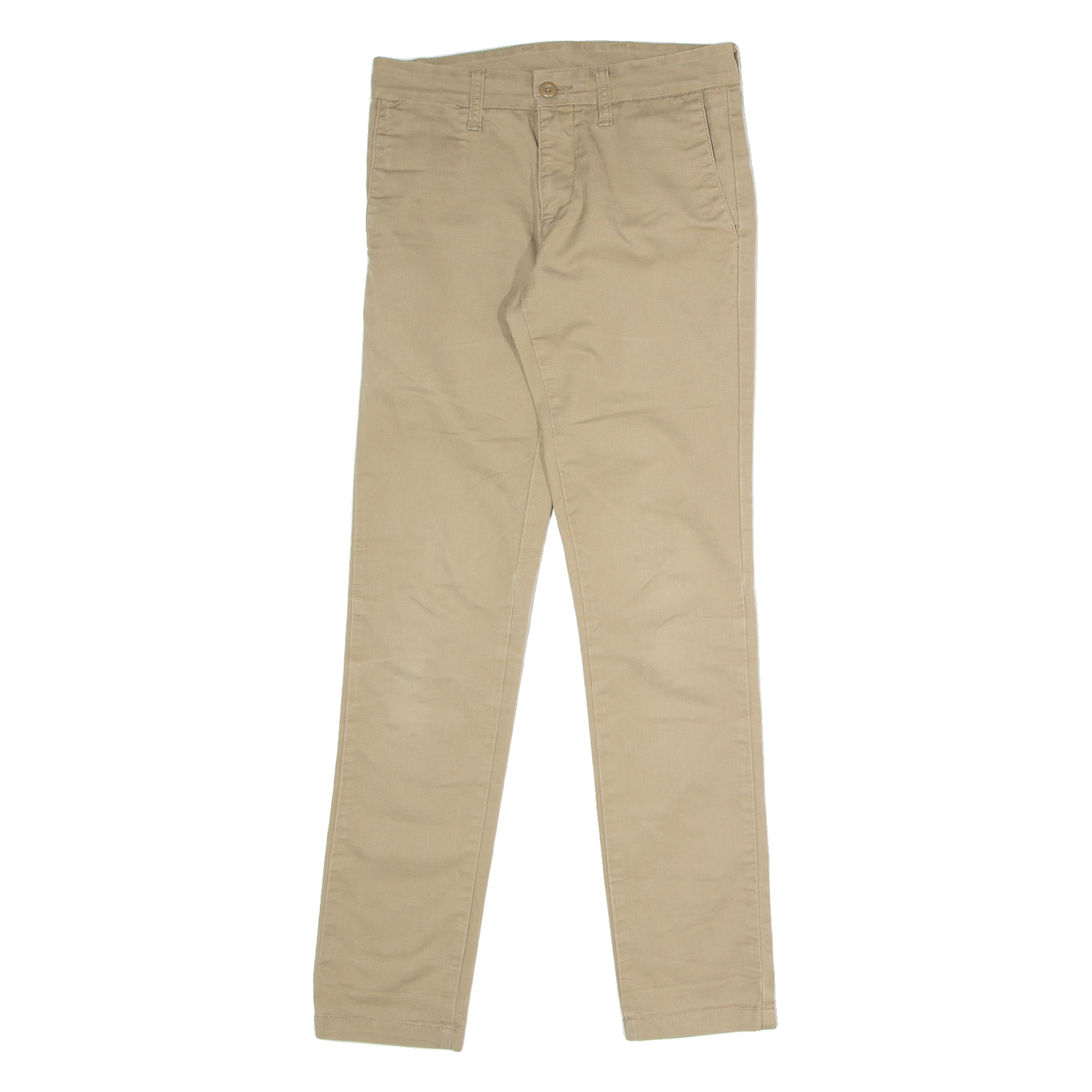 CARHARTT Sid Mens Twill Trousers Beige Regular Tapered W28 L32 Refurbished - N/A refurbished available on Cerqular