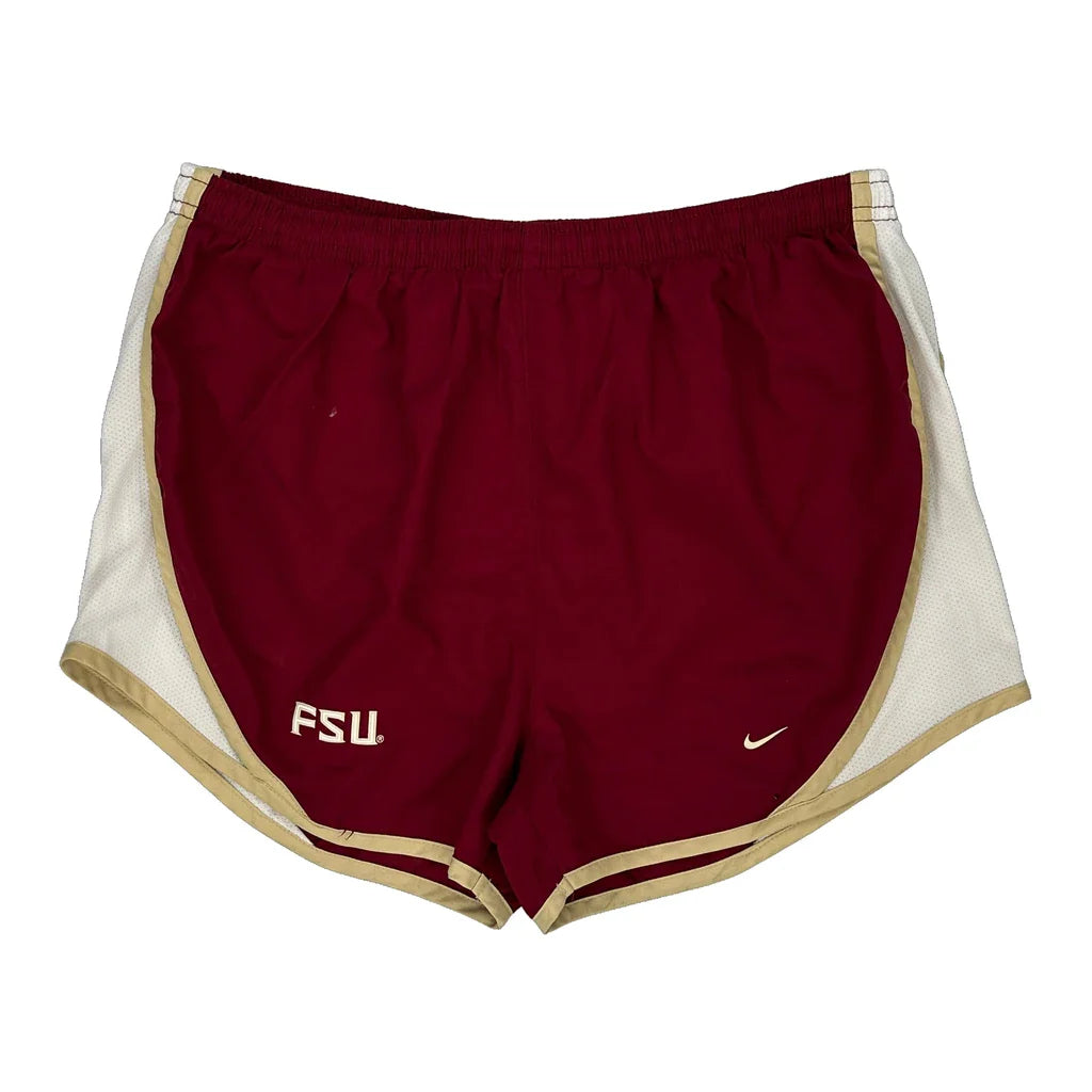Age 11-12 Fsu Nike College Sport Shorts - Medium Burgundy Polyester Refurbished - Thrifted (note: this is a term often used to describe second- refurbished available on Cerqular