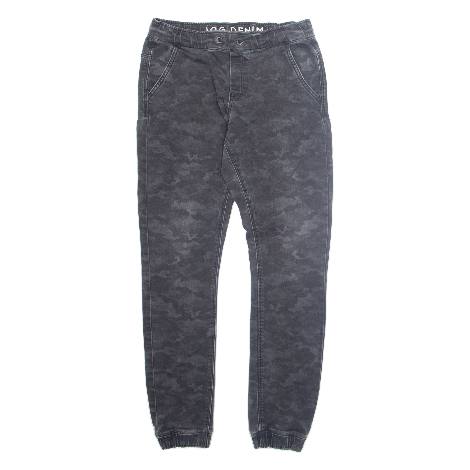 JOG DENIM Camo Mens Trousers Grey Regular Tapered W30 L30 Refurbished - N/A refurbished available on Cerqular