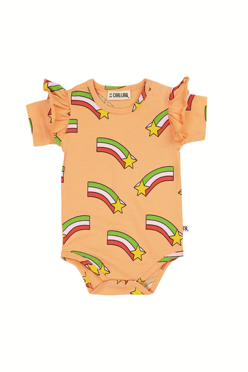Organic cotton baby body - Star | Size: 0-3 months Refurbished - N/A (Note: This brand may not be well-known globally refurbished available on Cerqular