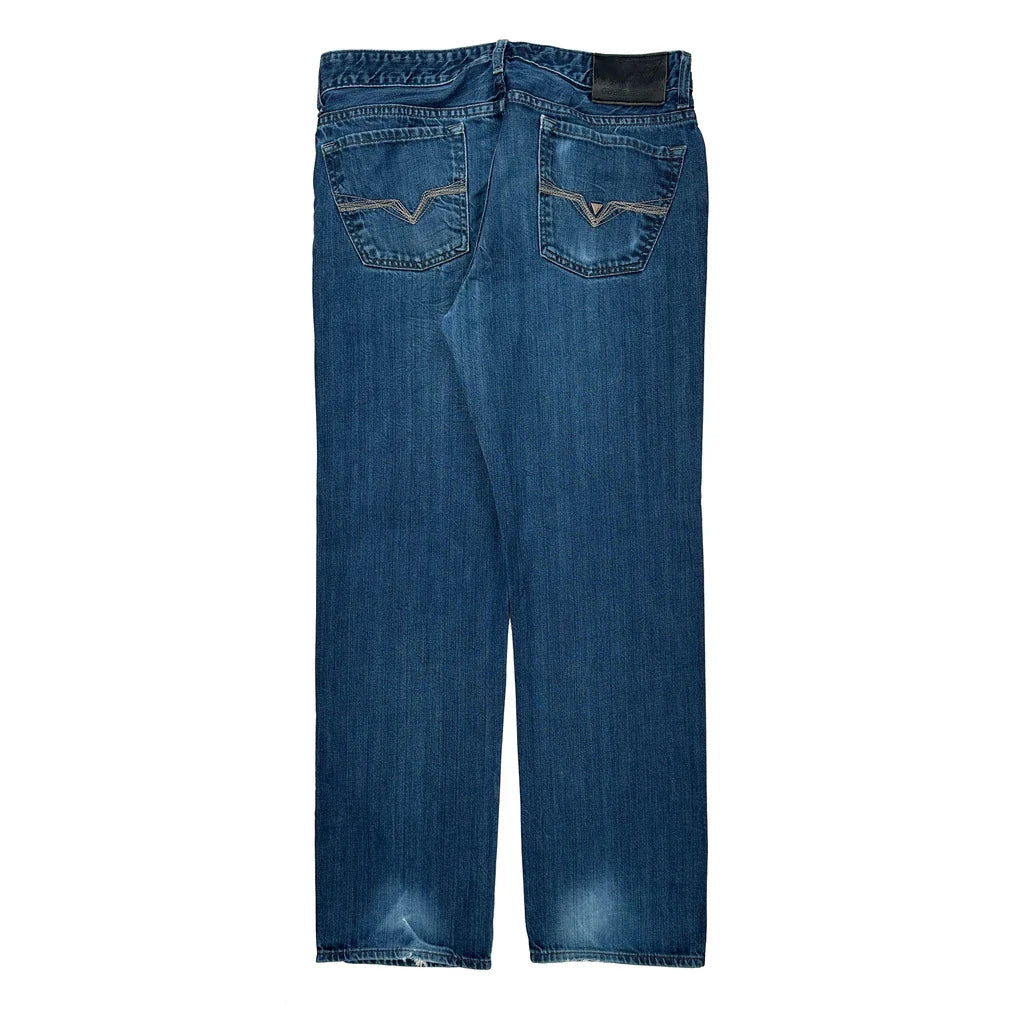 Guess Jeans - 34W 31L Blue Cotton Refurbished - Thrifted (note: this is a term often used to describe second- refurbished available on Cerqular