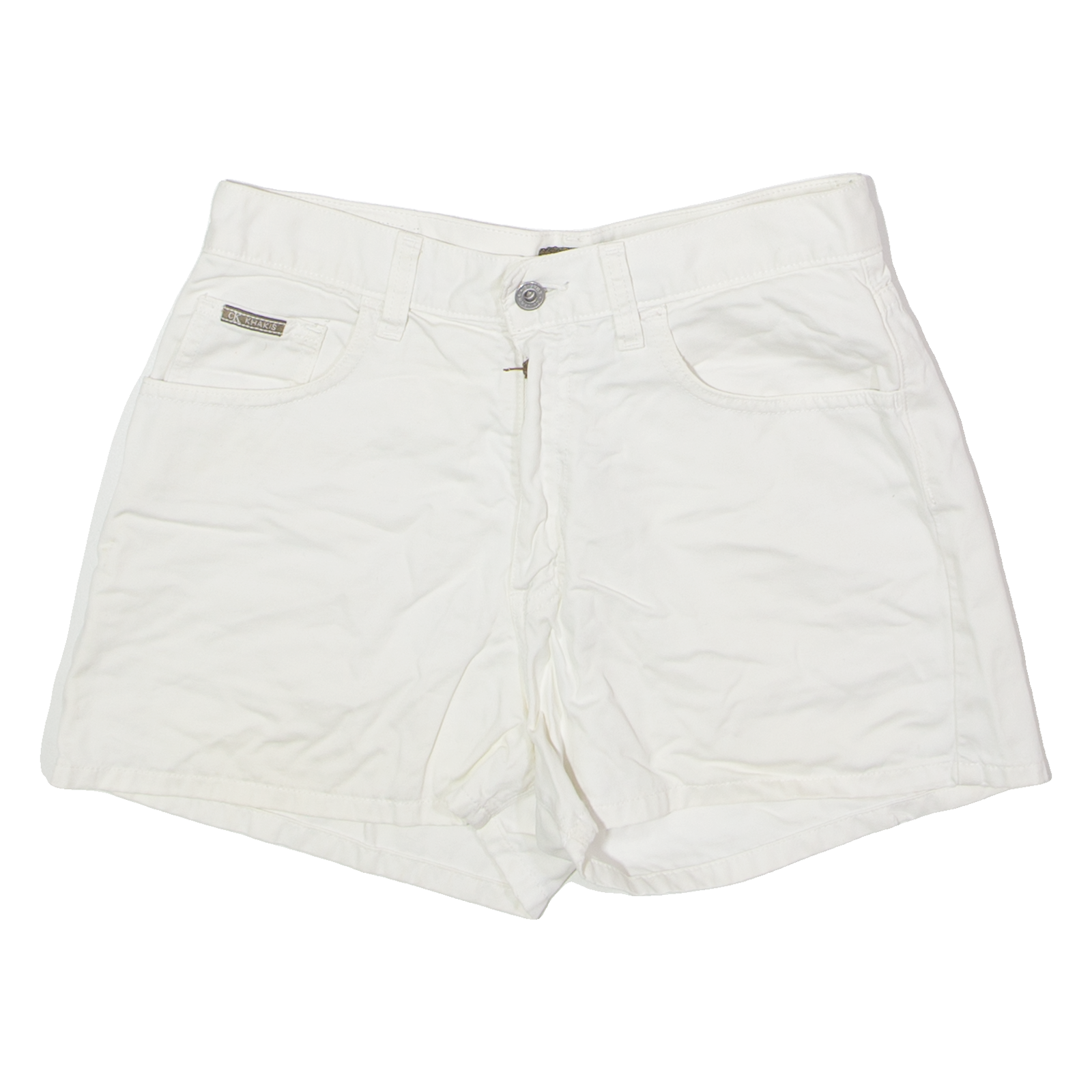 CALVIN KLEIN JEANS Khaki Womens Casual Shorts Cream Slim S W28 Refurbished - N/A refurbished available on Cerqular