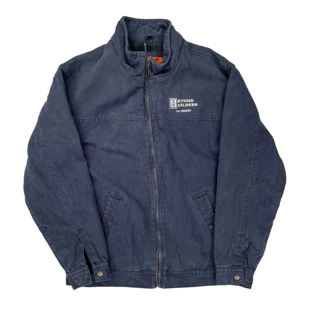 Beyond Builders Corner Stone Jacket - Large Blue Cotton Refurbished - Thrifted (note: this is a term often used to describe second- refurbished available on Cerqular