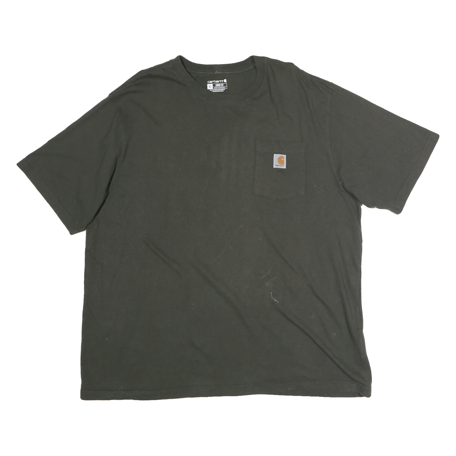 CARHARTT Mens Black & Brown Pocket T-Shirt XL Cotton Short Sleeve Crew Neck Refurbished - N/A refurbished available on Cerqular