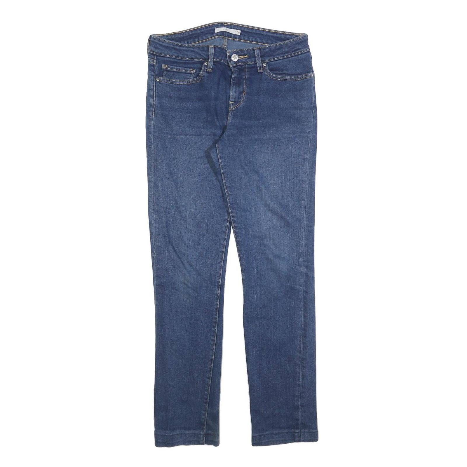 LEVI'S 712 Womens Slim Blue Denim Jeans W28 L30 Classic Cotton Blend Zip Refurbished - N/A refurbished available on Cerqular