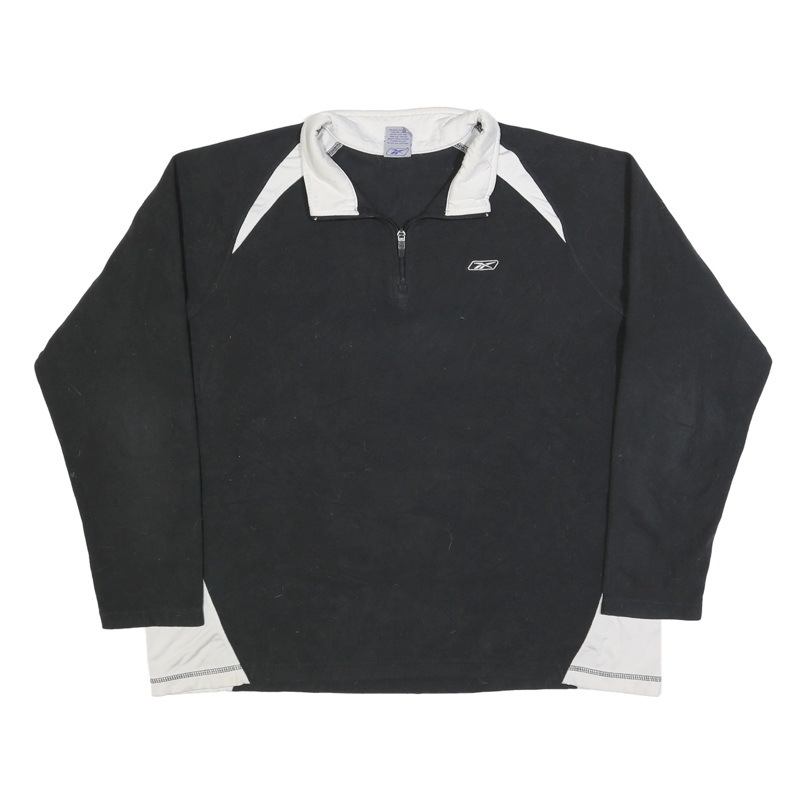 REEBOK Womens Black & White Classic Jacket 2XL Polyester Zip Long Sleeve Refurbished - N/A refurbished available on Cerqular
