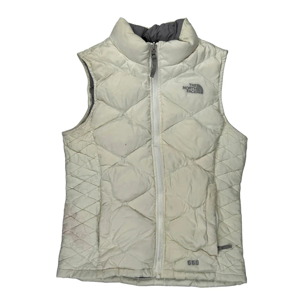 550 The North Face Gilet - Medium Cream Nylon Refurbished - Thrifted (note: this is a term often used to describe second- refurbished available on Cerqular