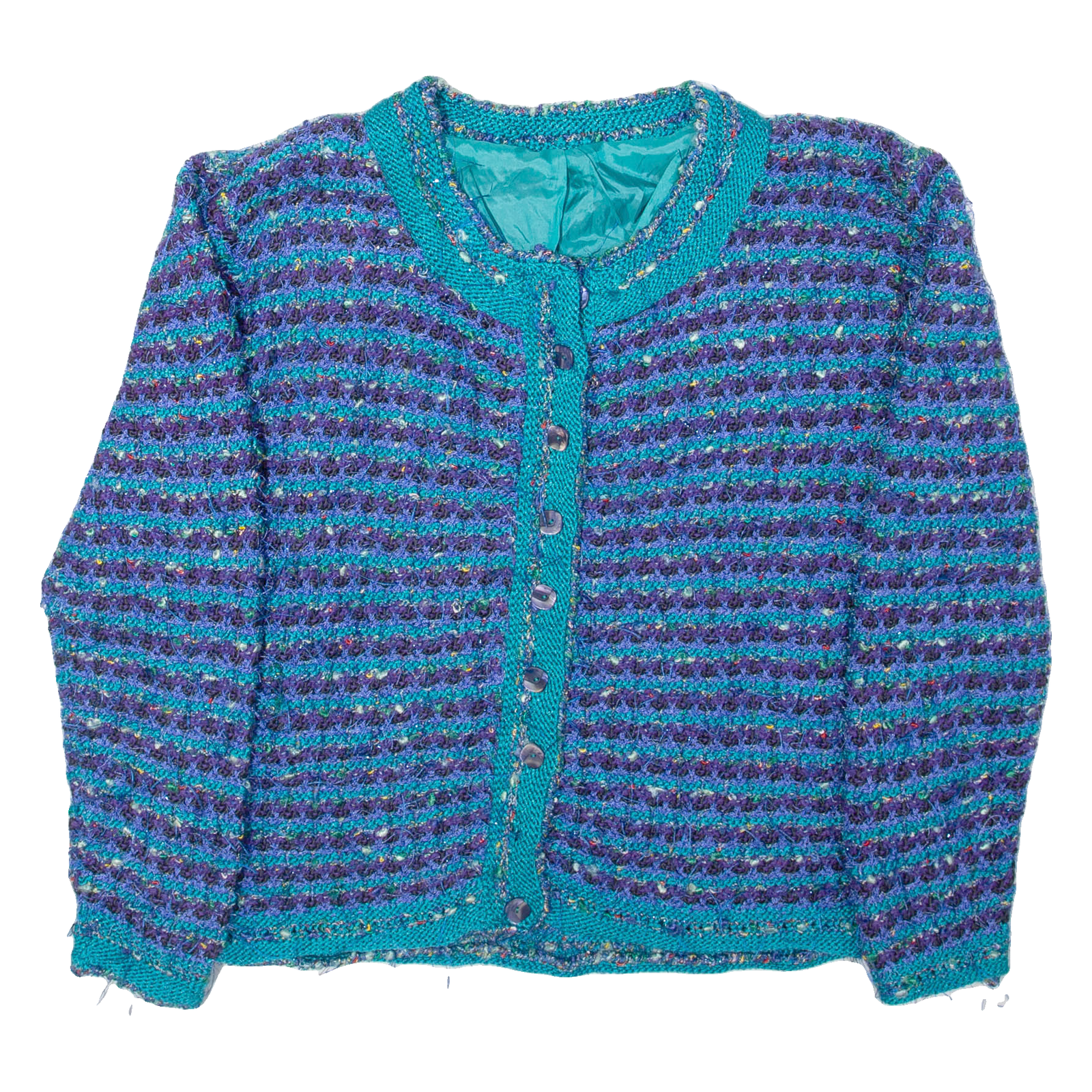 Tassle Womens Jacket Blue 90s Striped M Refurbished - N/A refurbished available on Cerqular