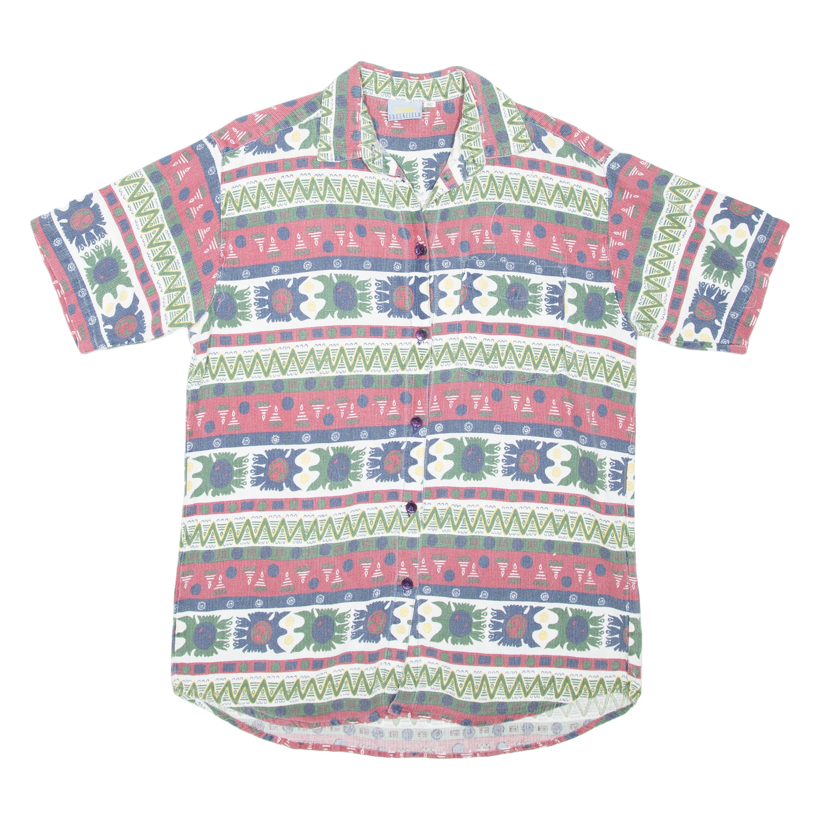 Buy Mens Shirt Blue Crazy Pattern L Refurbished - $18.19 Mens Shirt Blue Crazy Pattern L Refurbished - N/A refurbished available on Cerqular