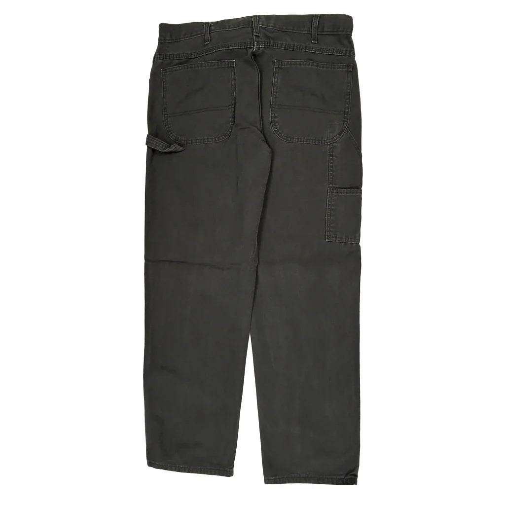 Unbranded Carpenter Trousers - 36W 32L Black Cotton Refurbished - Thrifted (note: this is a term often used to describe second- refurbished available on Cerqular